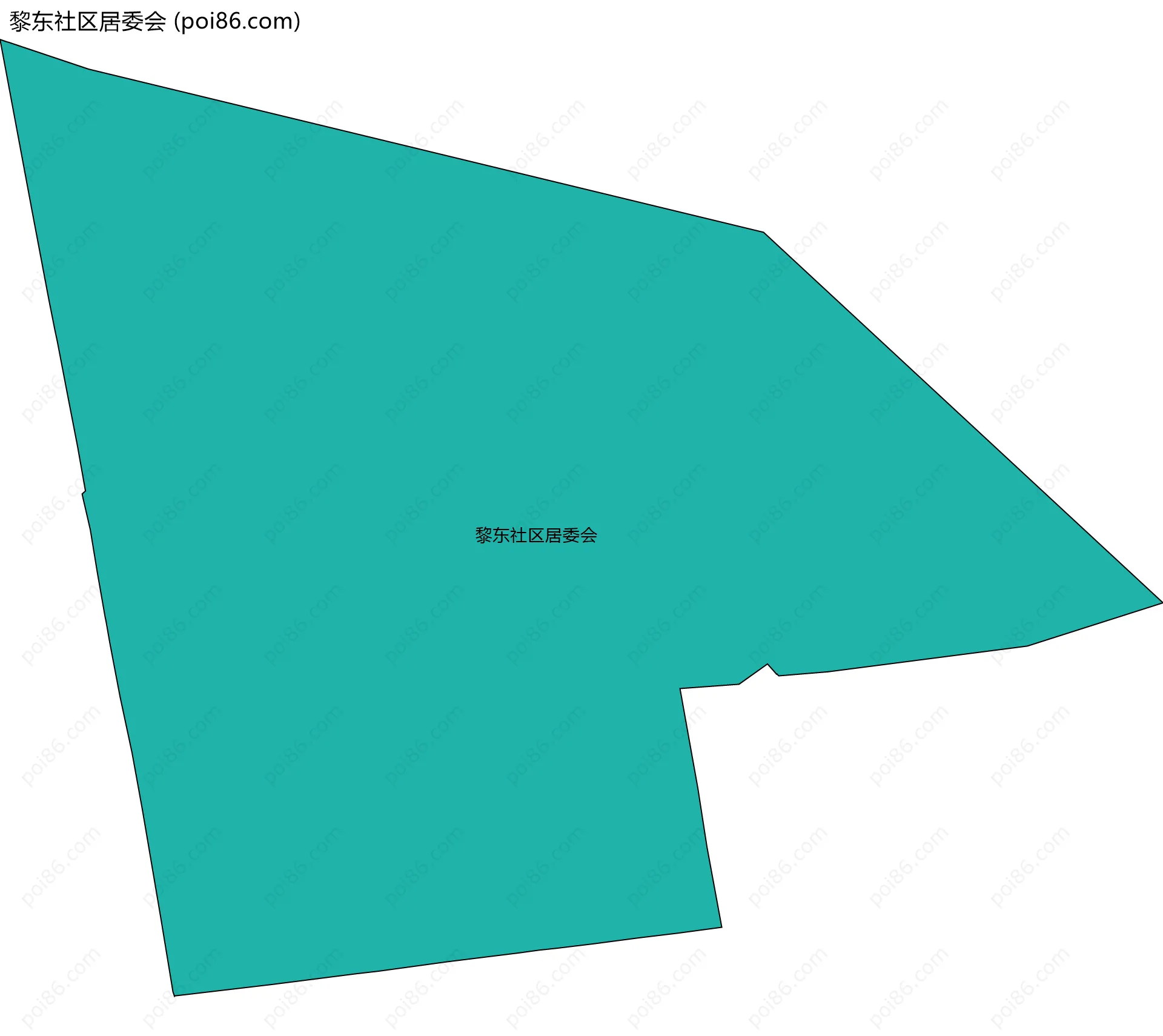 黎东社区居委会边界地图