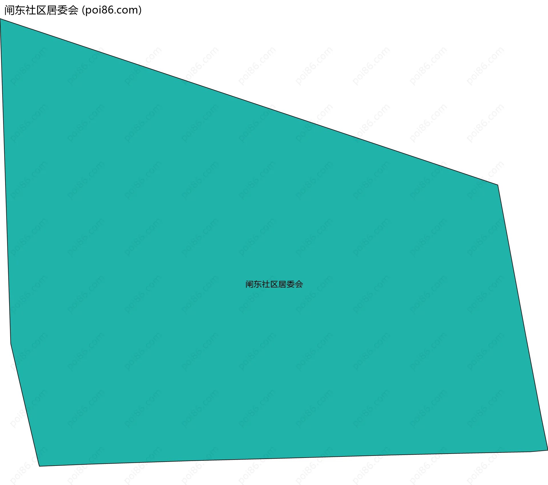 闸东社区居委会边界地图