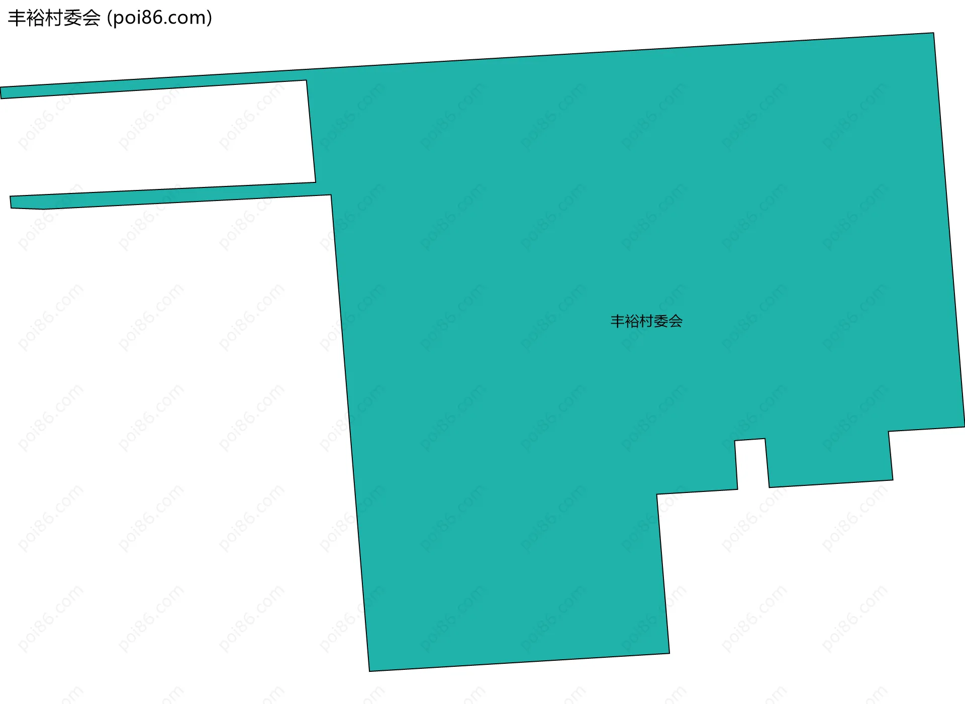 丰裕村委会边界地图
