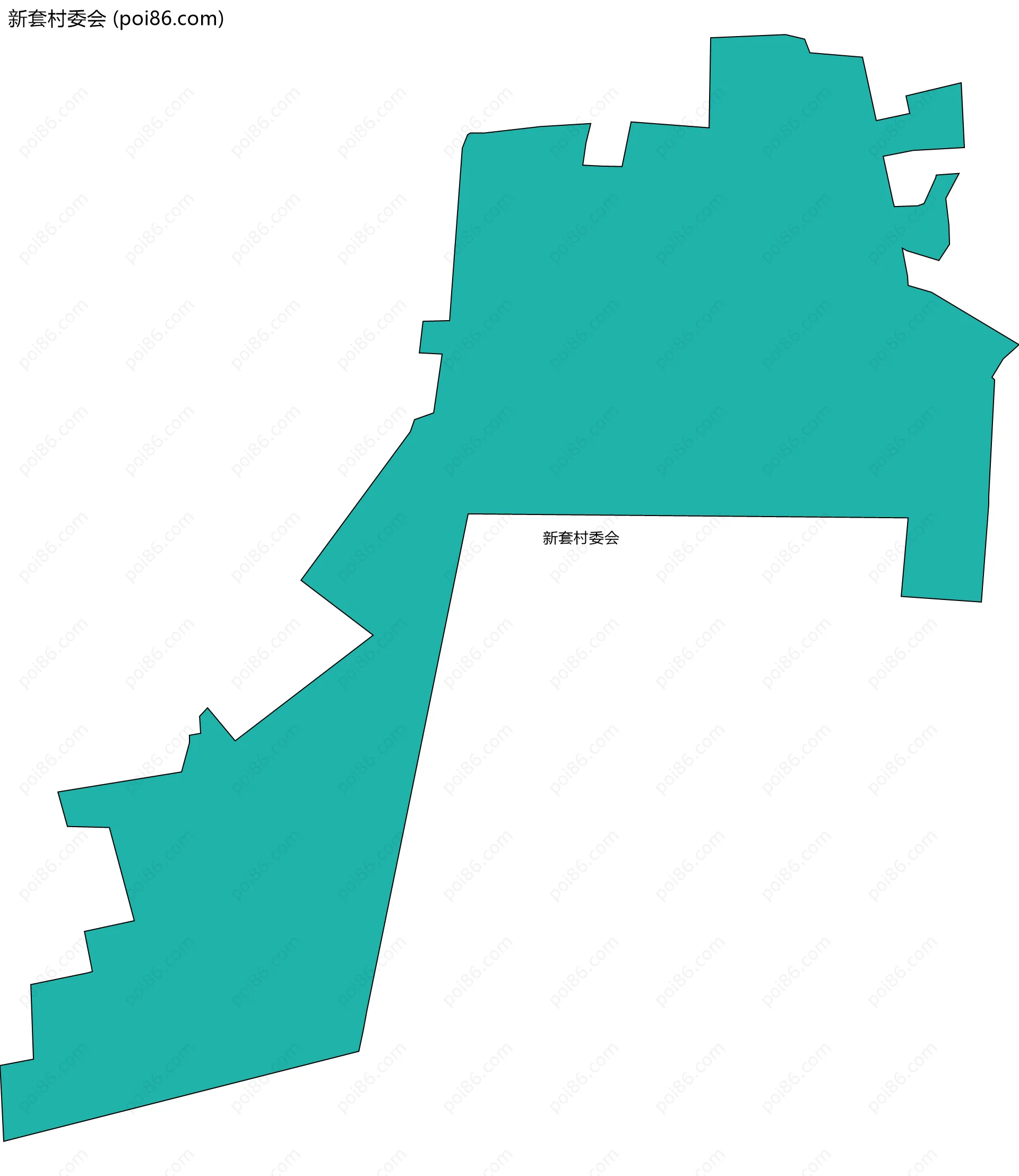 新套村委会边界地图