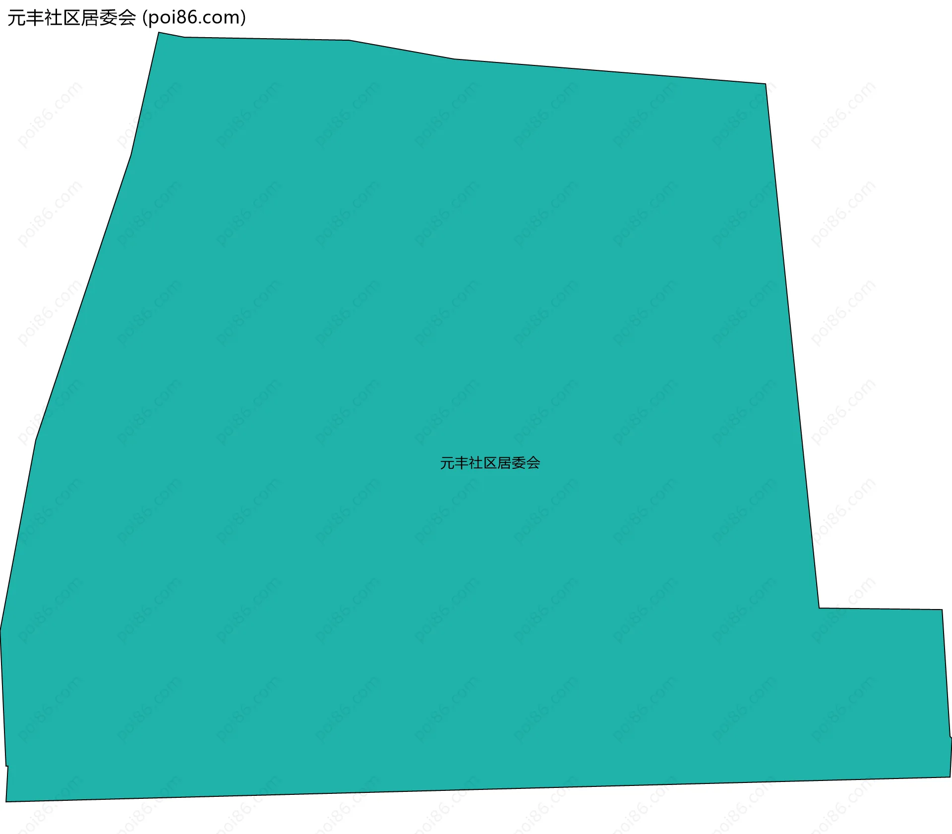 元丰社区居委会边界地图