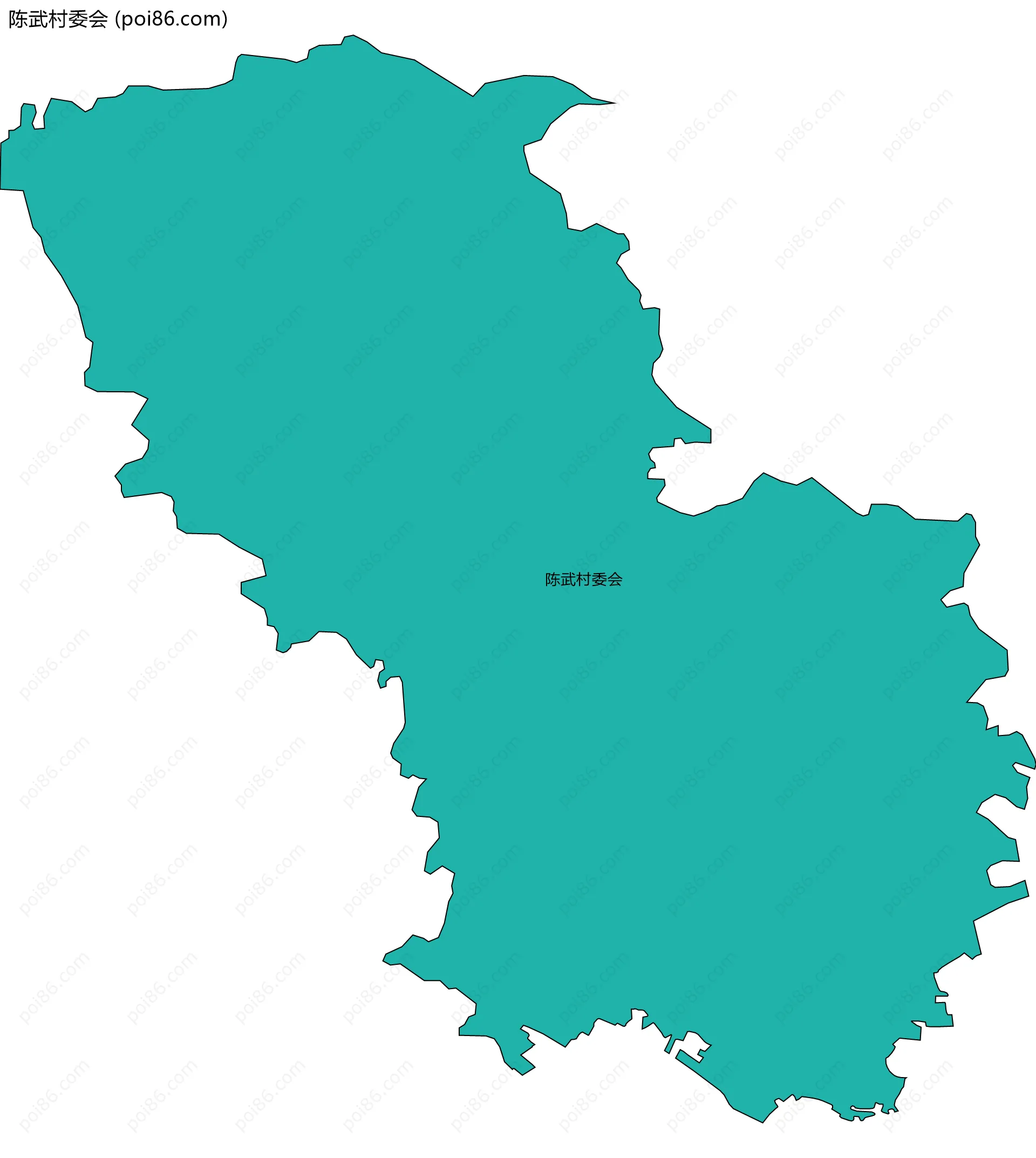 陈武村委会边界地图