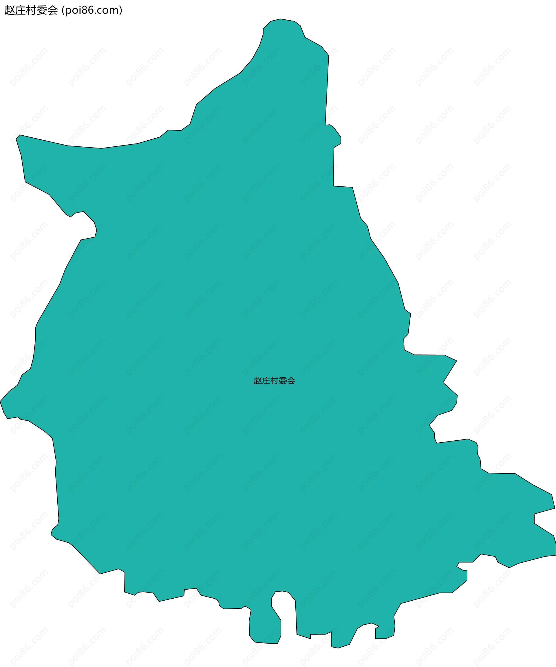 赵庄村委会边界地图