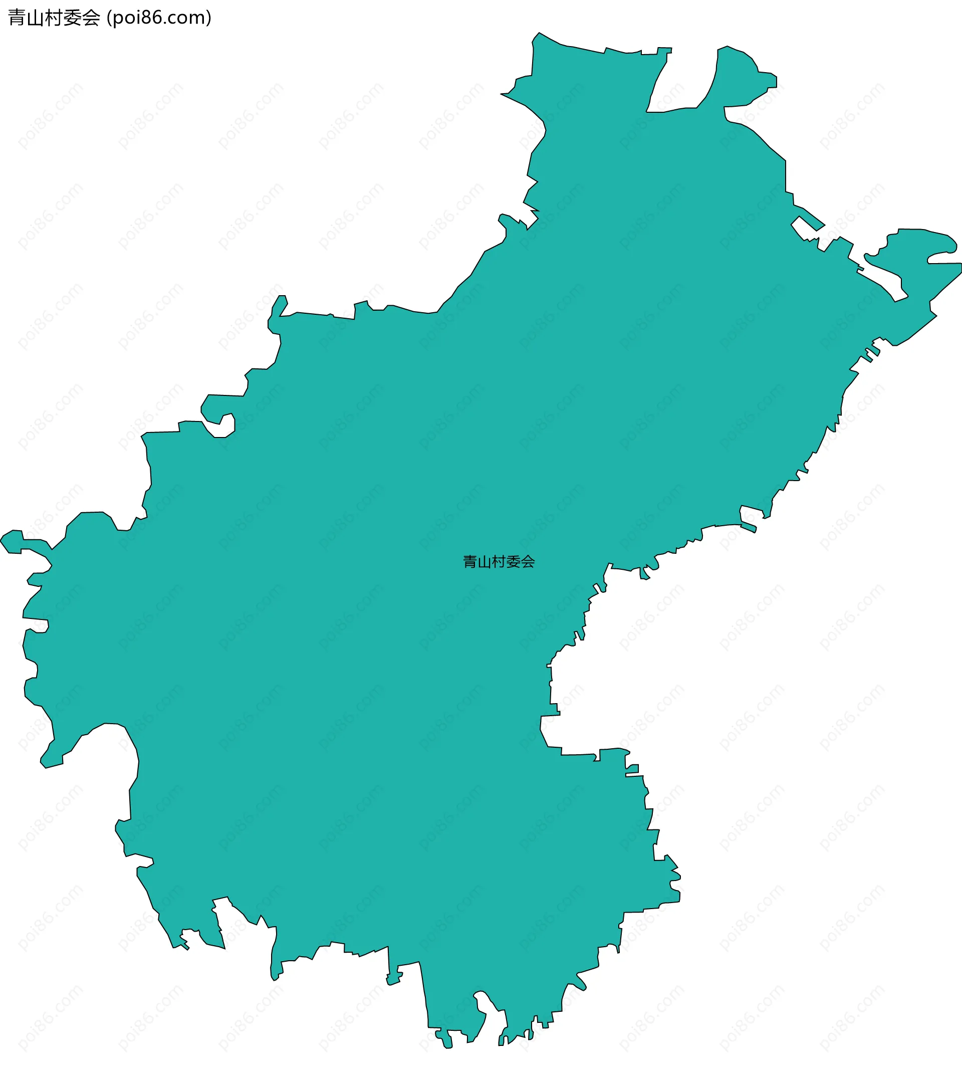 青山村委会边界地图