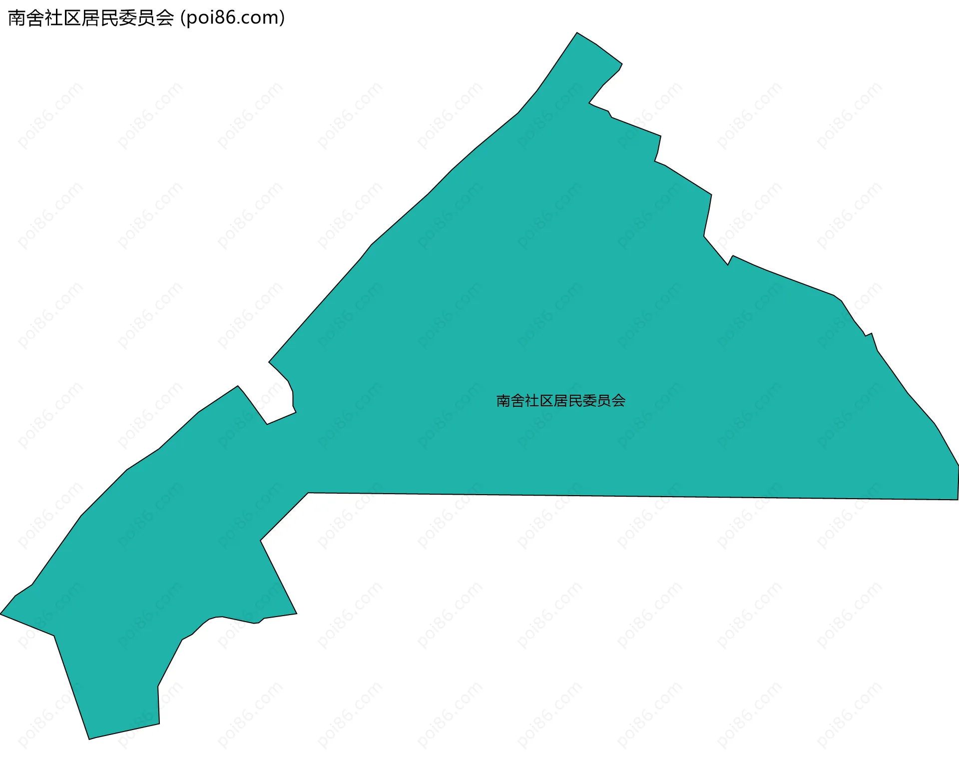 南舍社区居民委员会边界地图