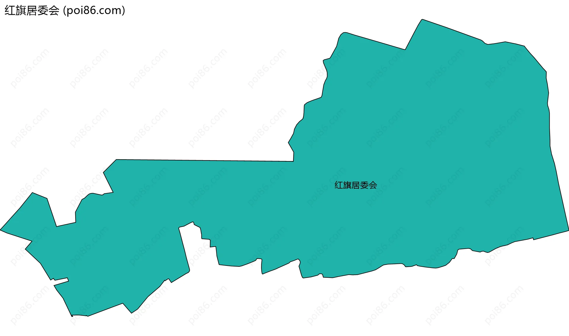 红旗居委会边界地图