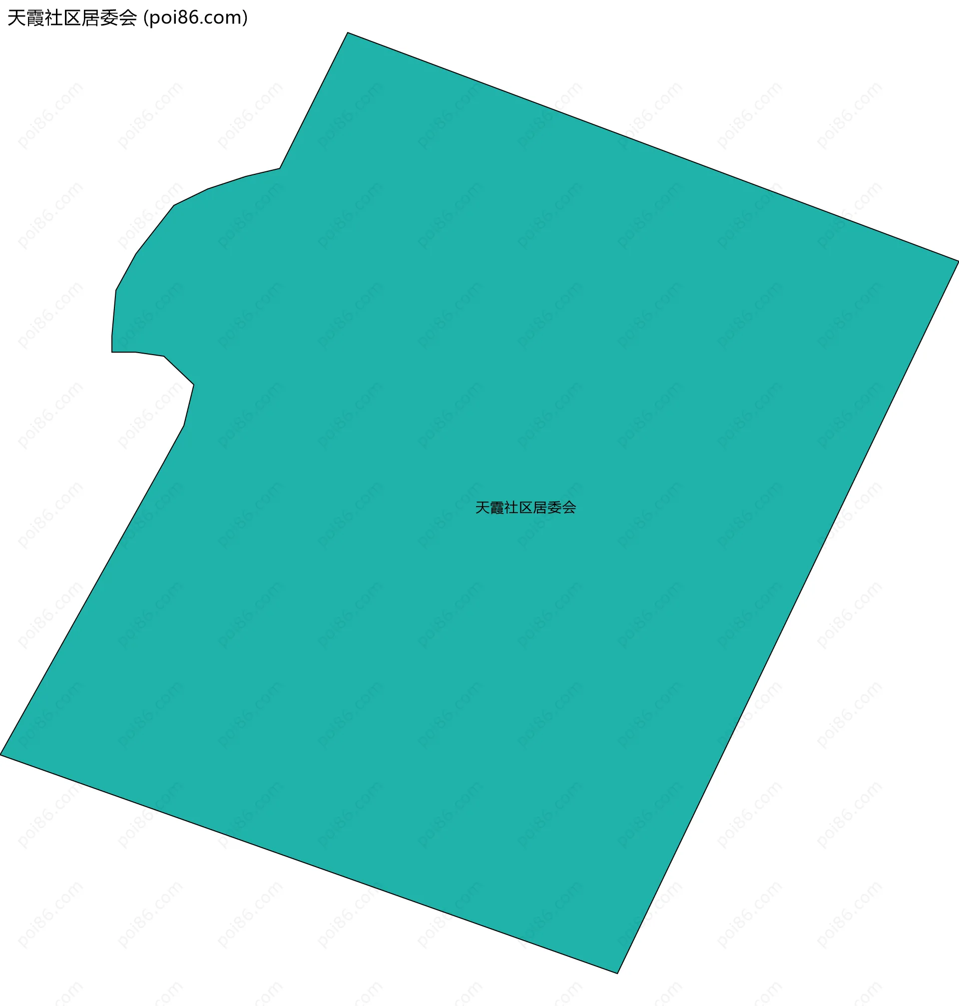 天霞社区居委会边界地图