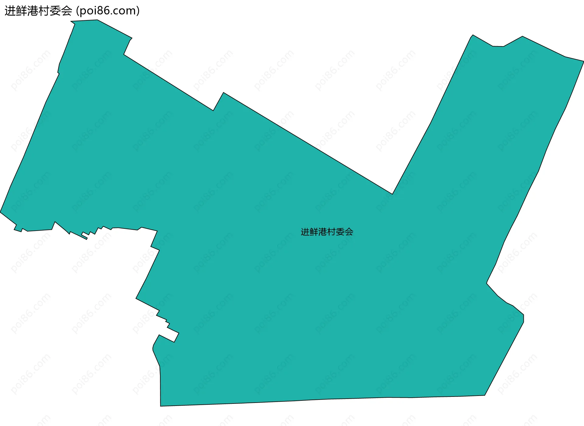 进鲜港村委会边界地图