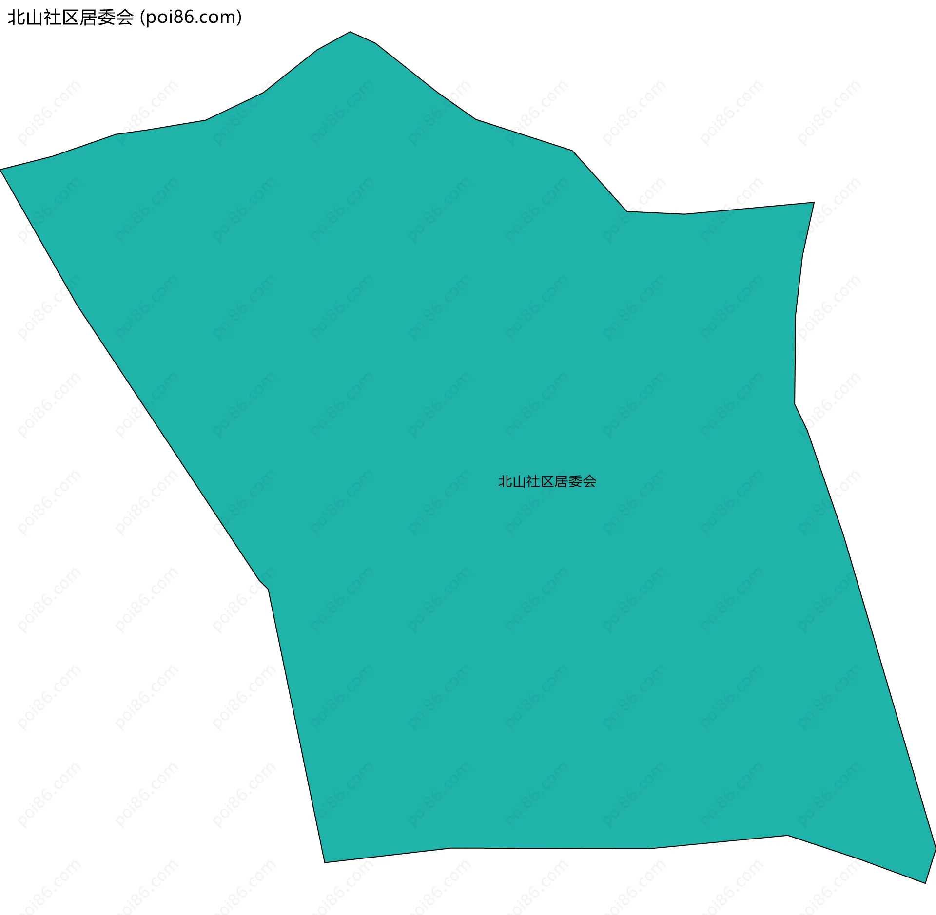 北山社区居委会边界地图