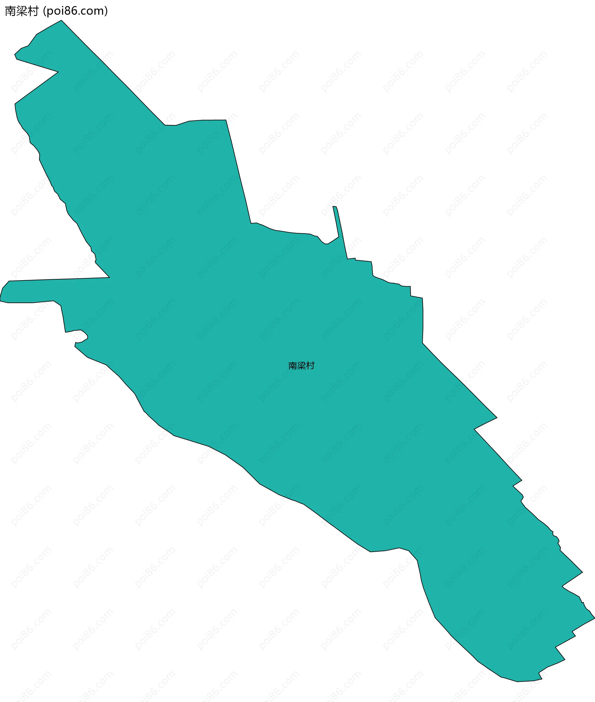 南梁村边界地图