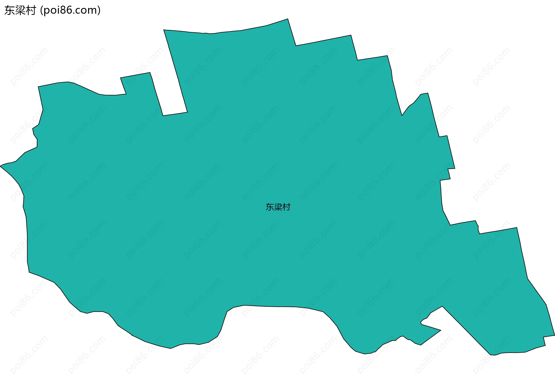 东梁村边界地图