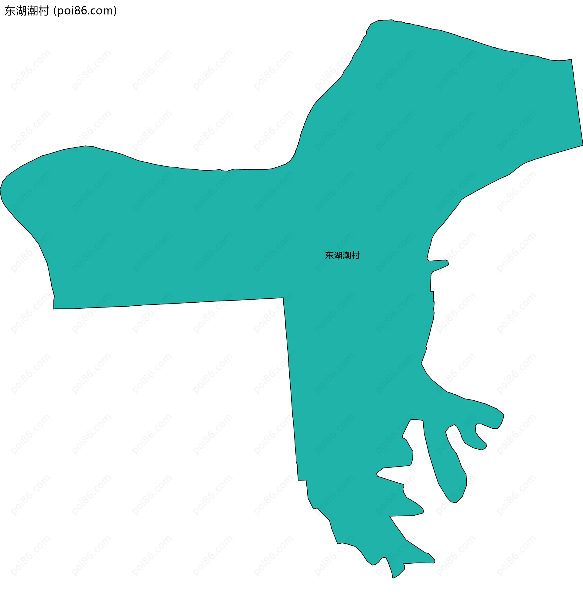 东湖潮村边界地图