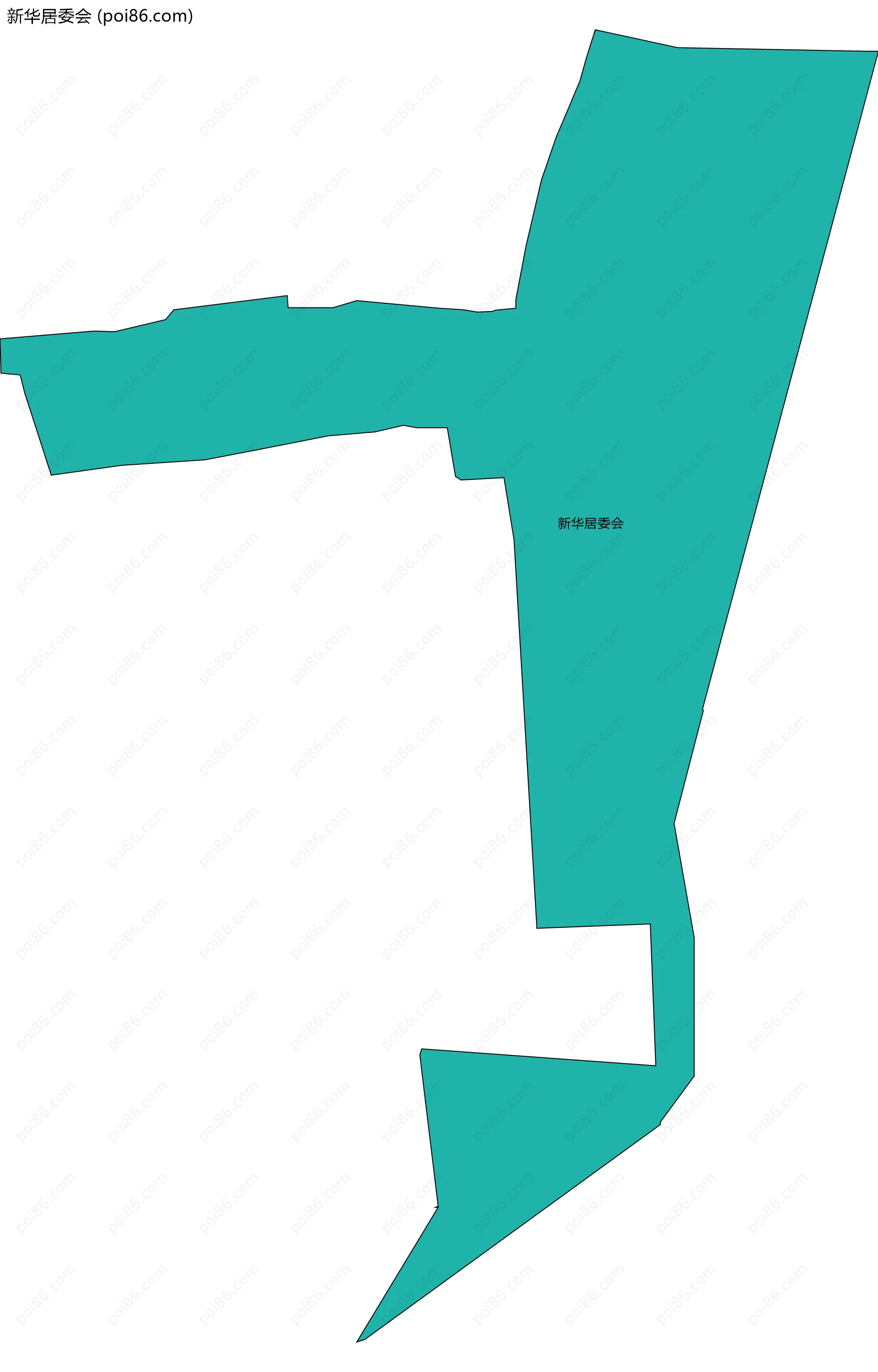 新华居委会边界地图