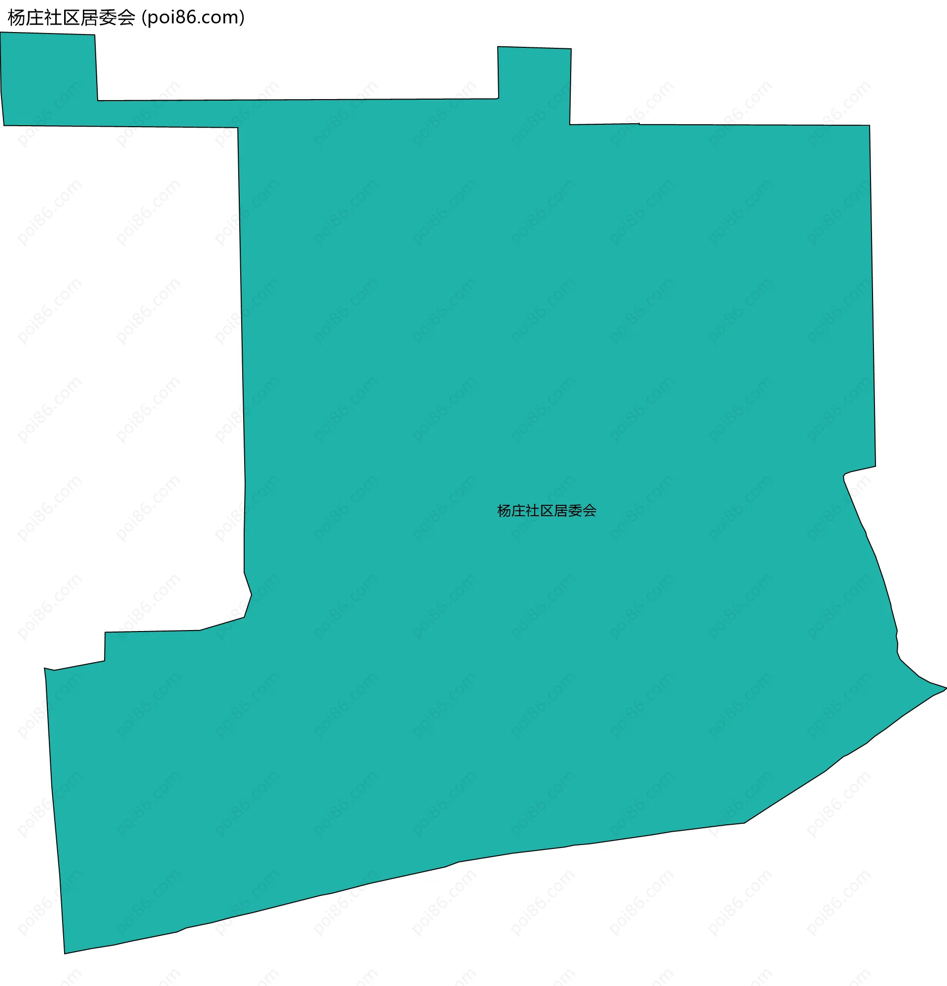 杨庄社区居委会边界地图