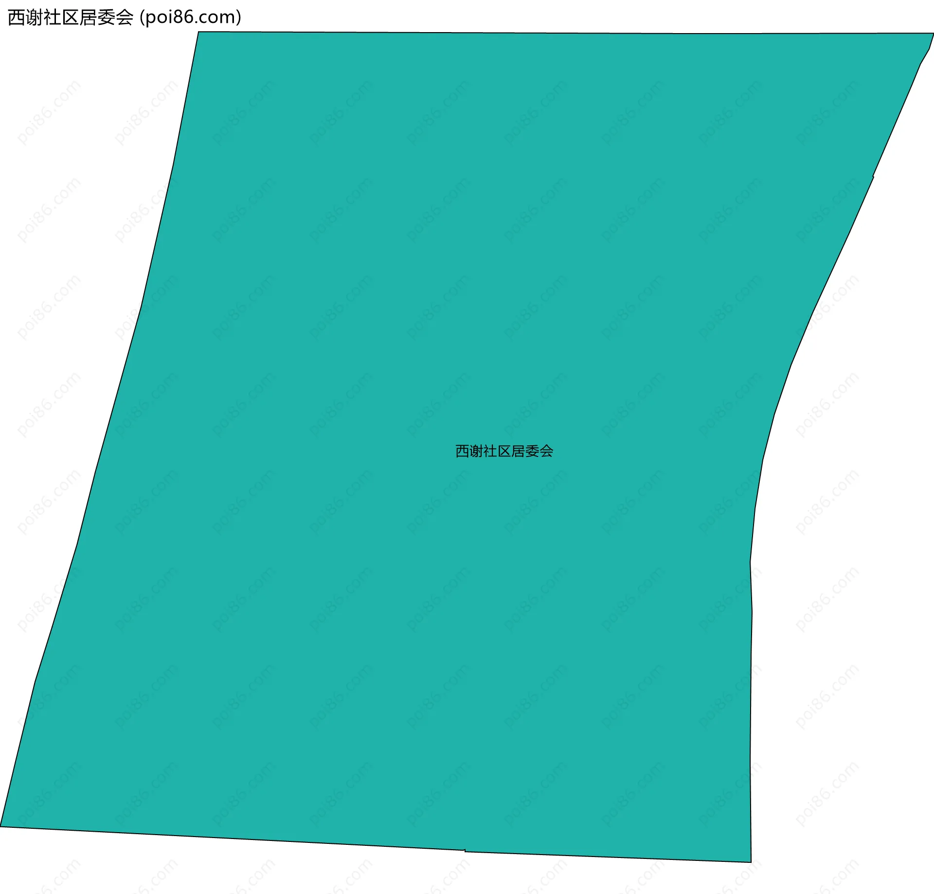 西谢社区居委会边界地图
