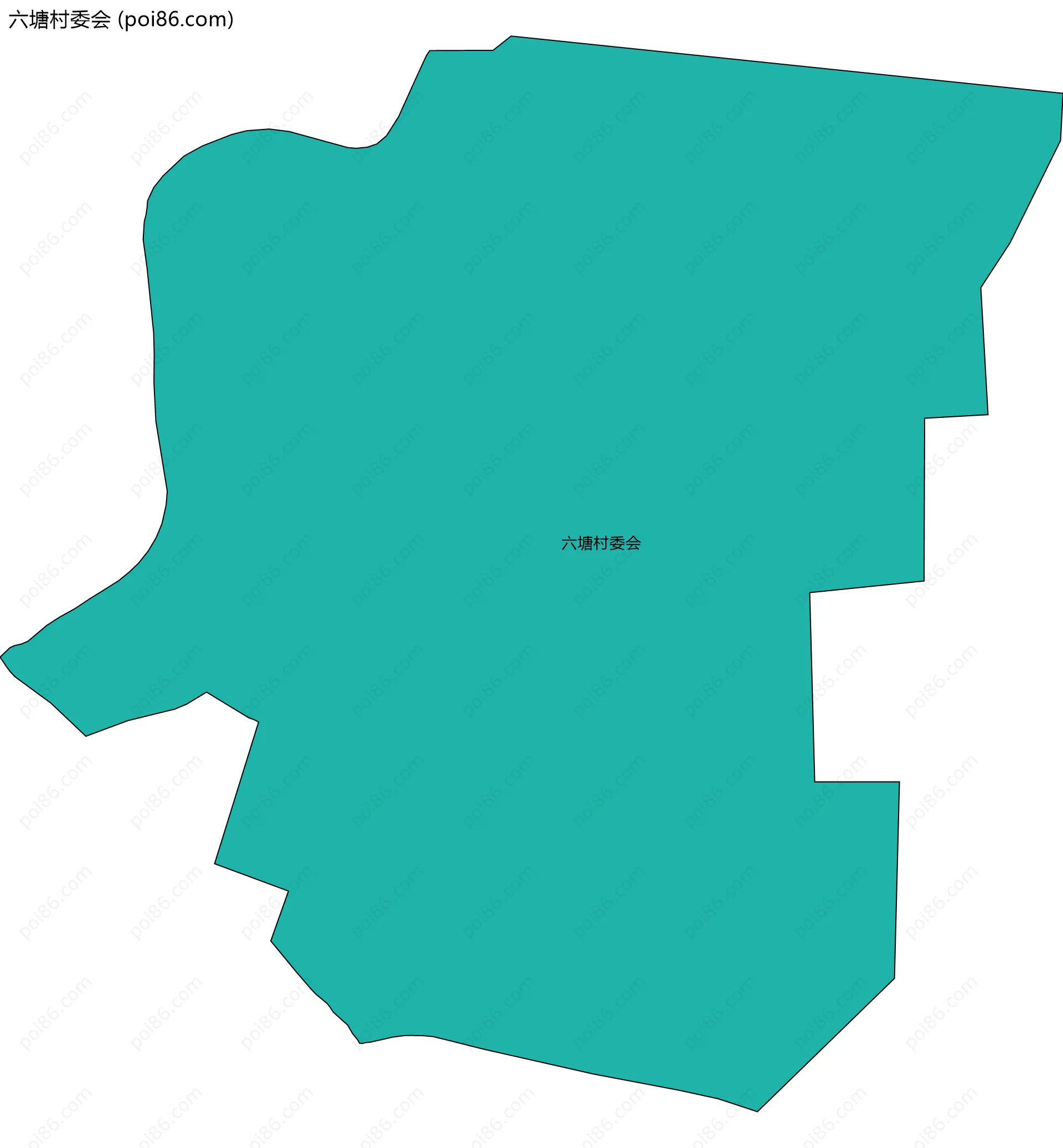 六塘村委会边界地图