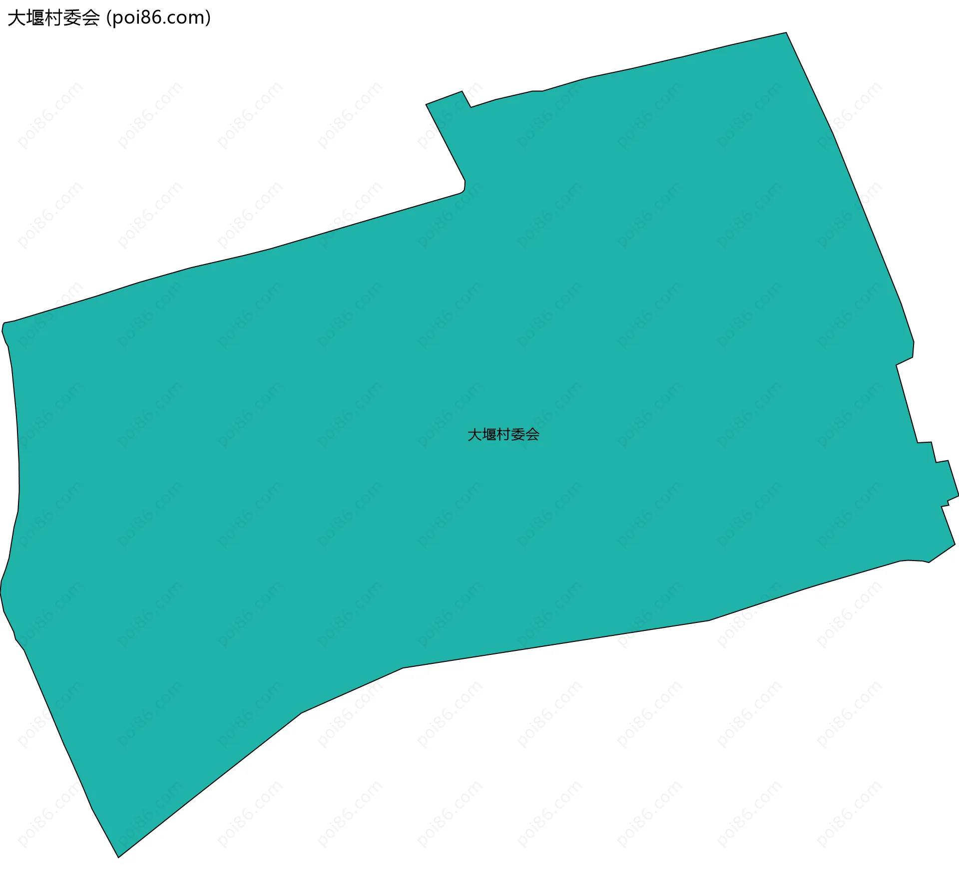 大堰村委会边界地图