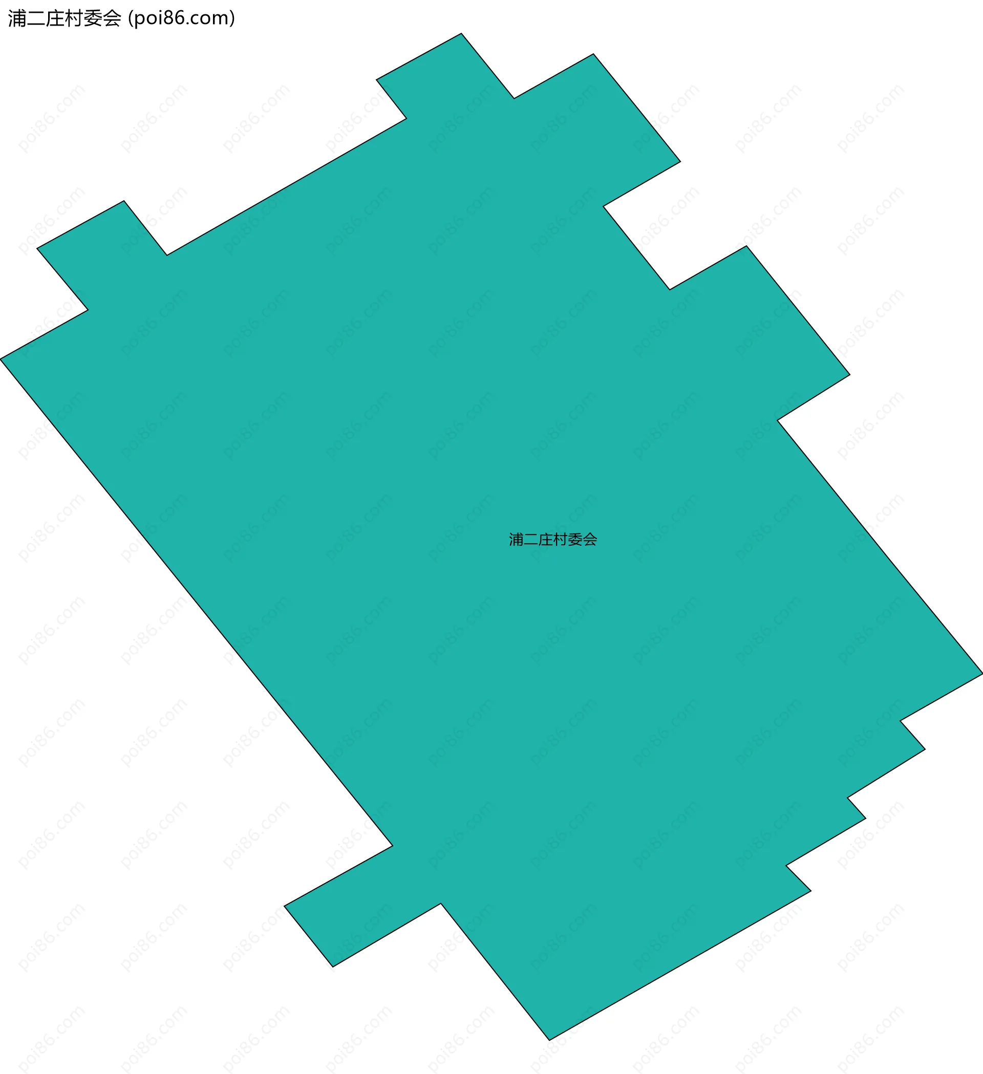 浦二庄村委会边界地图