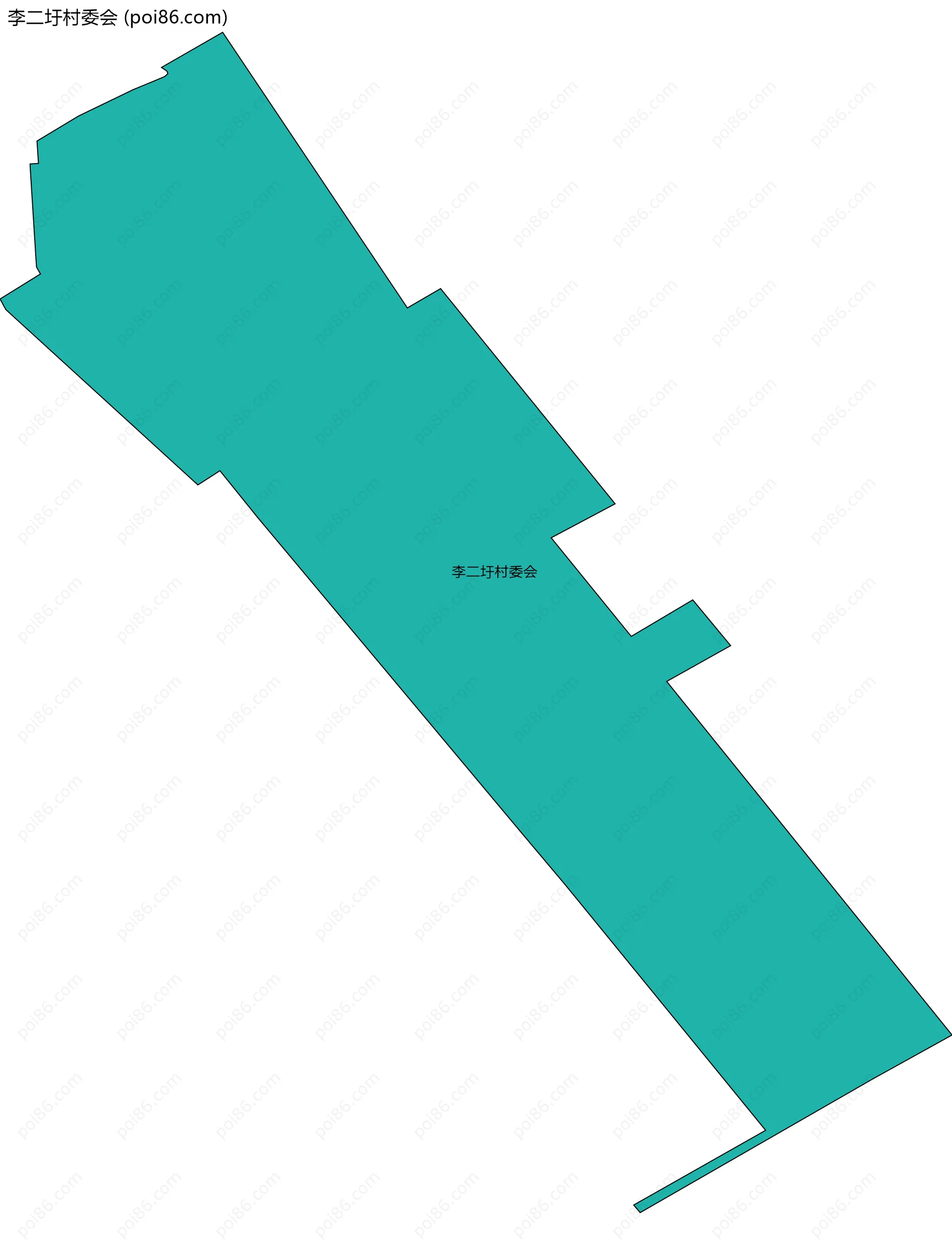 李二圩村委会边界地图