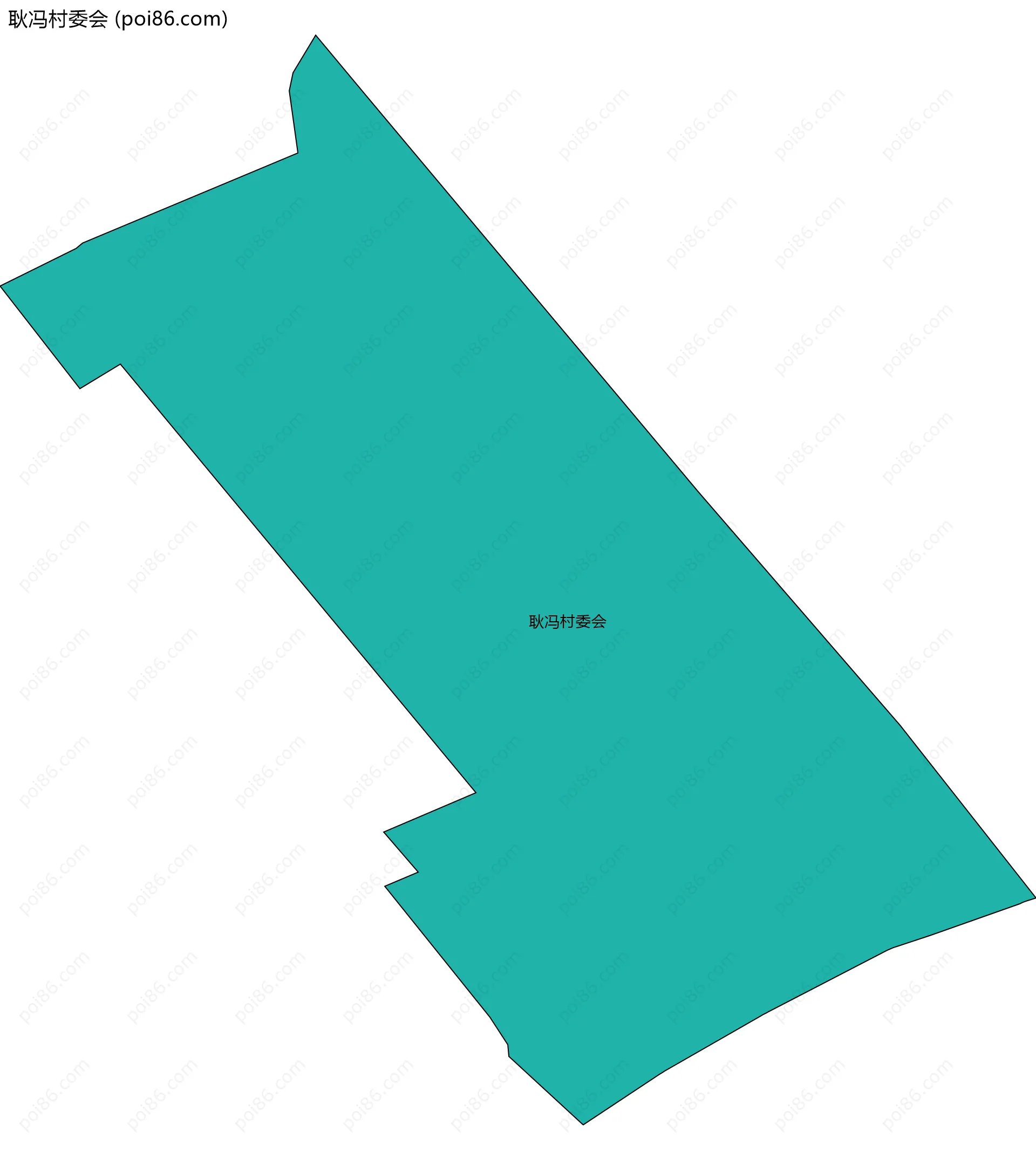 耿冯村委会边界地图