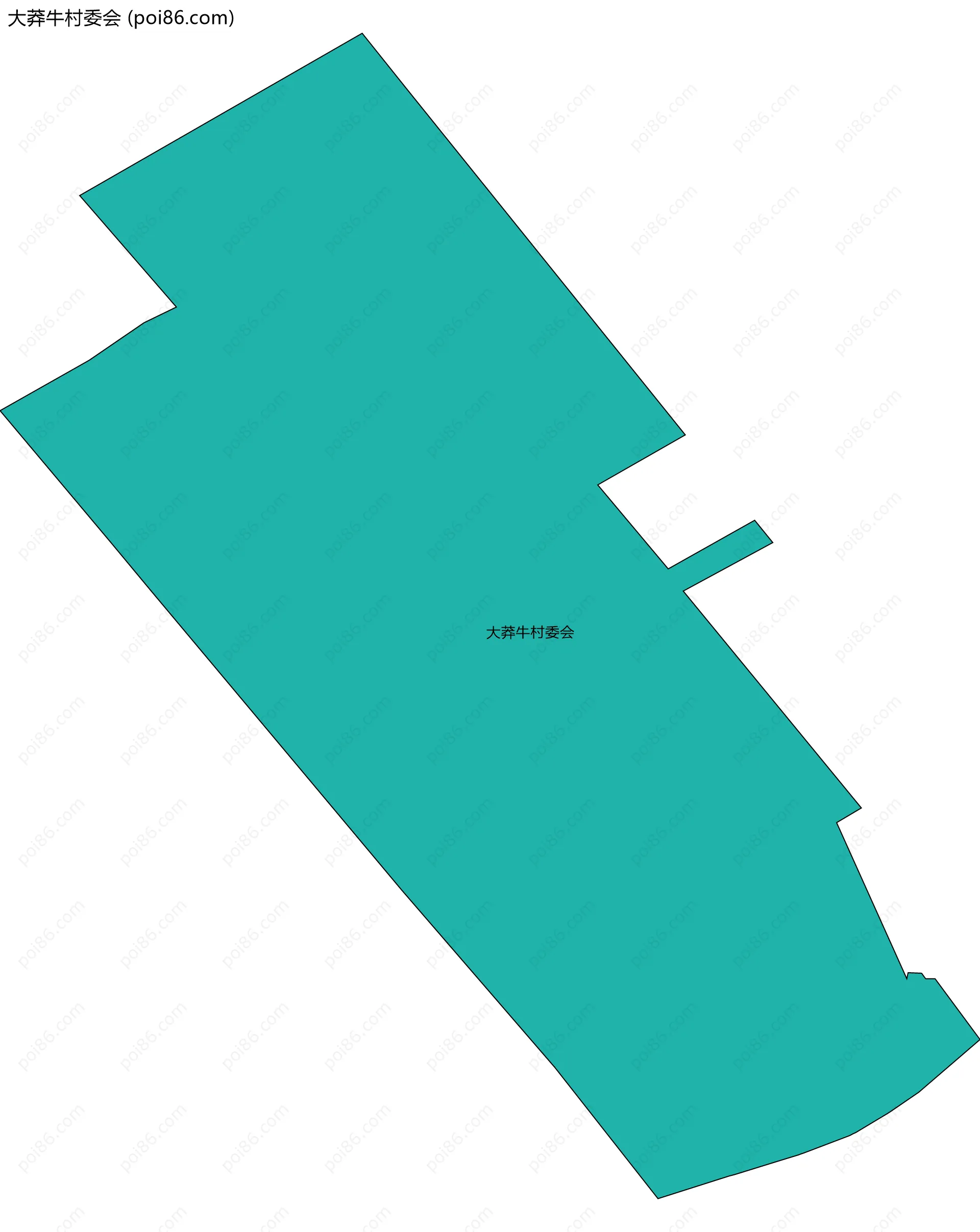 大莽牛村委会边界地图