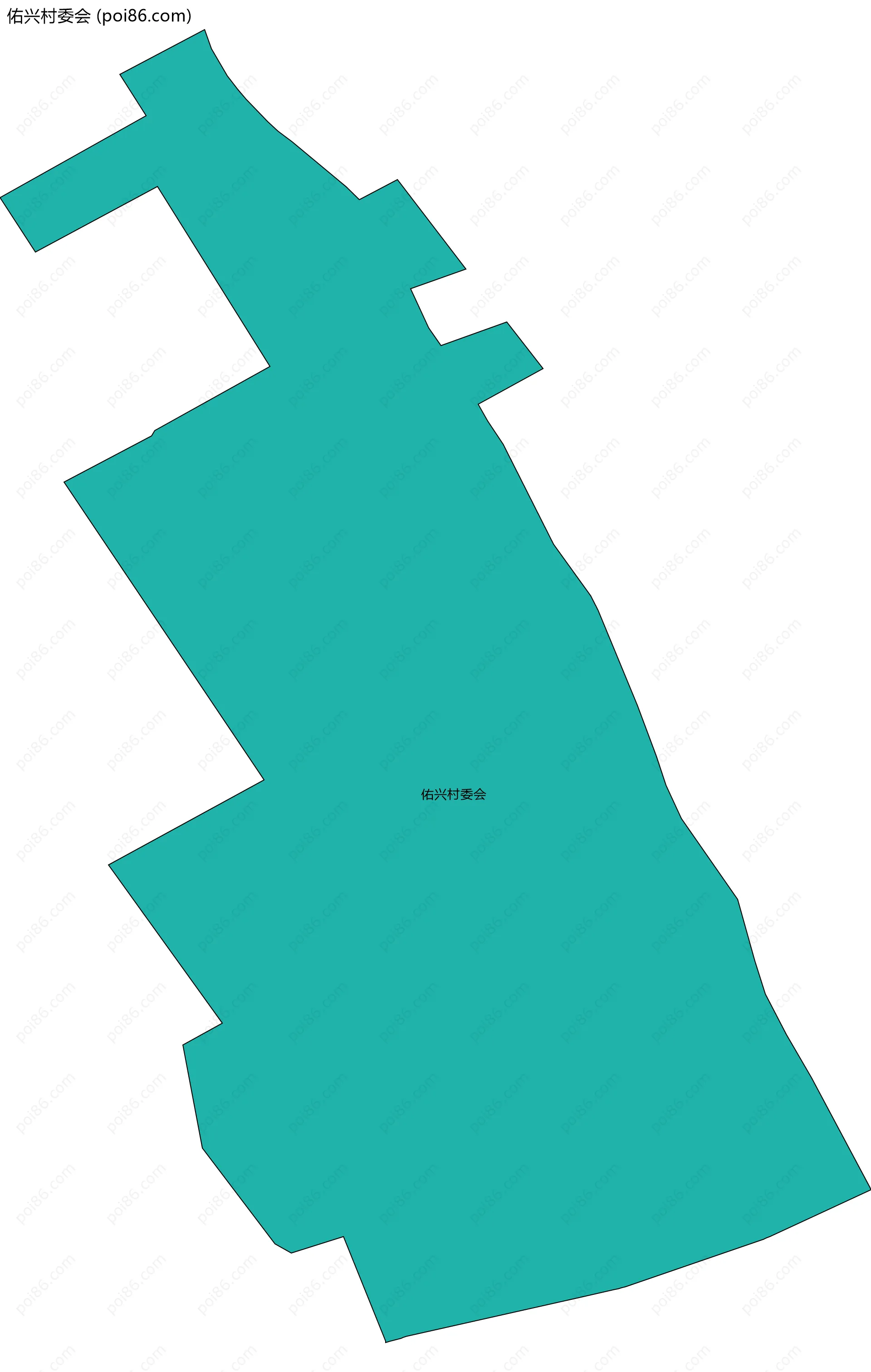 佑兴村委会边界地图