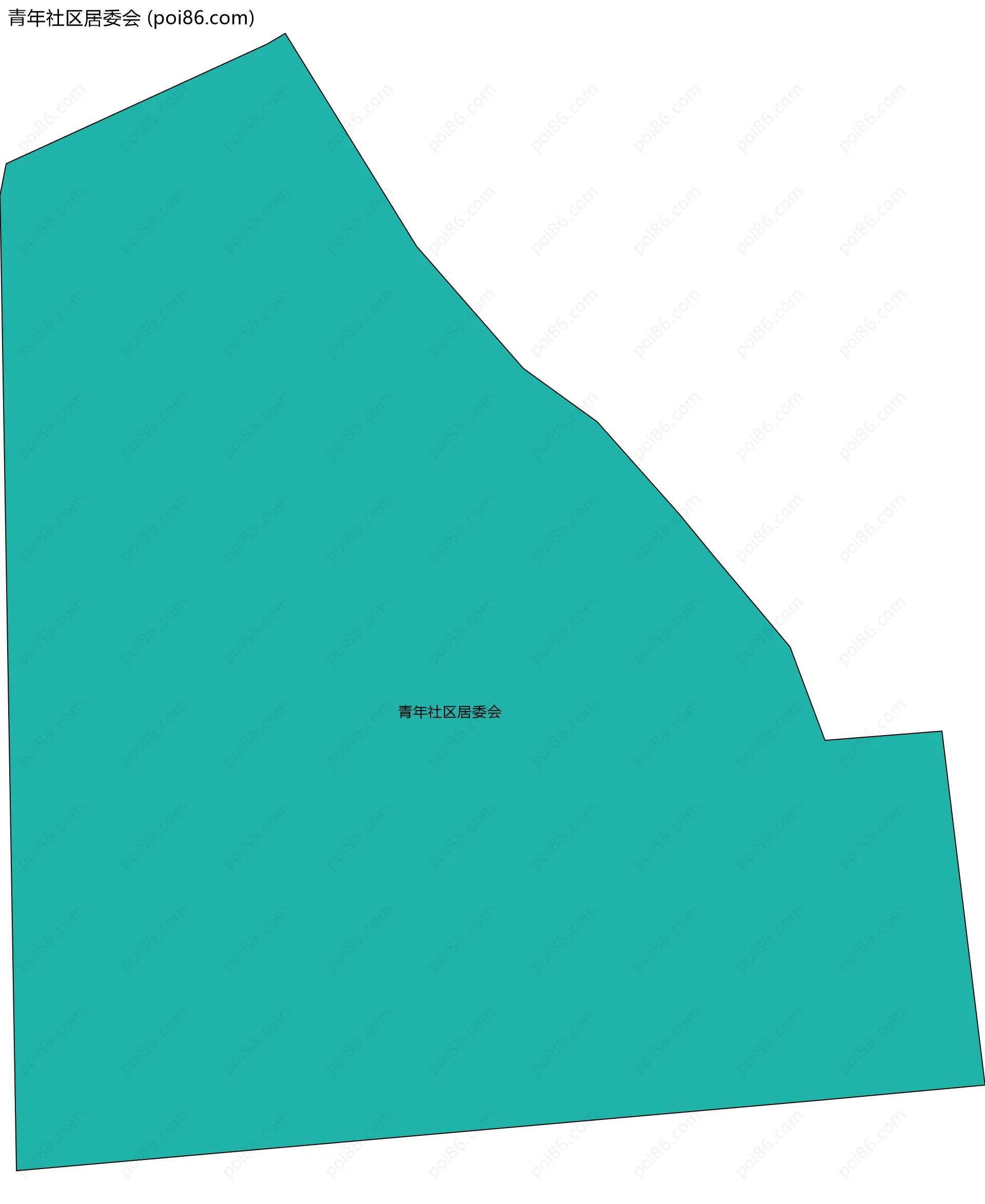 青年社区居委会边界地图