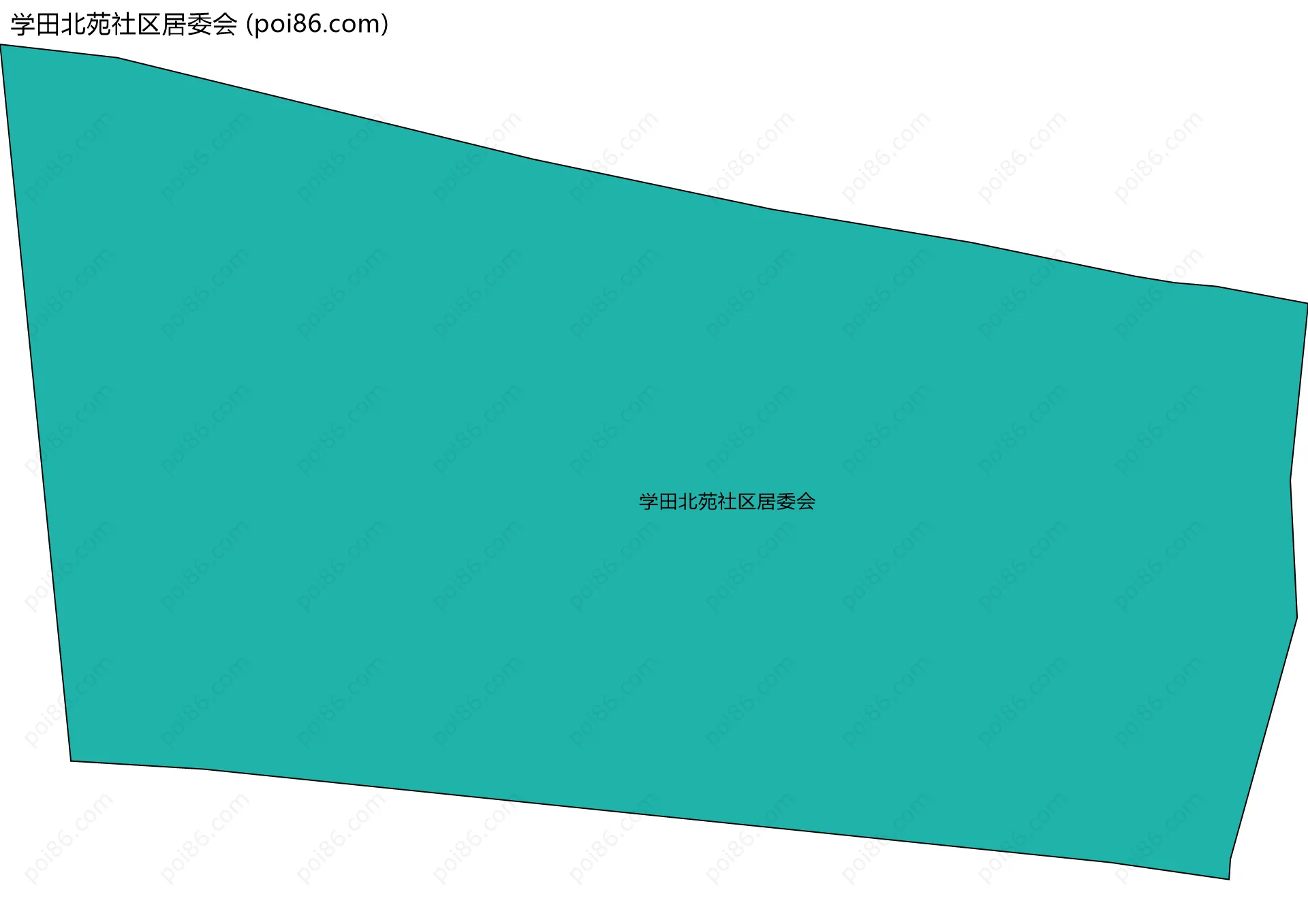 学田北苑社区居委会边界地图