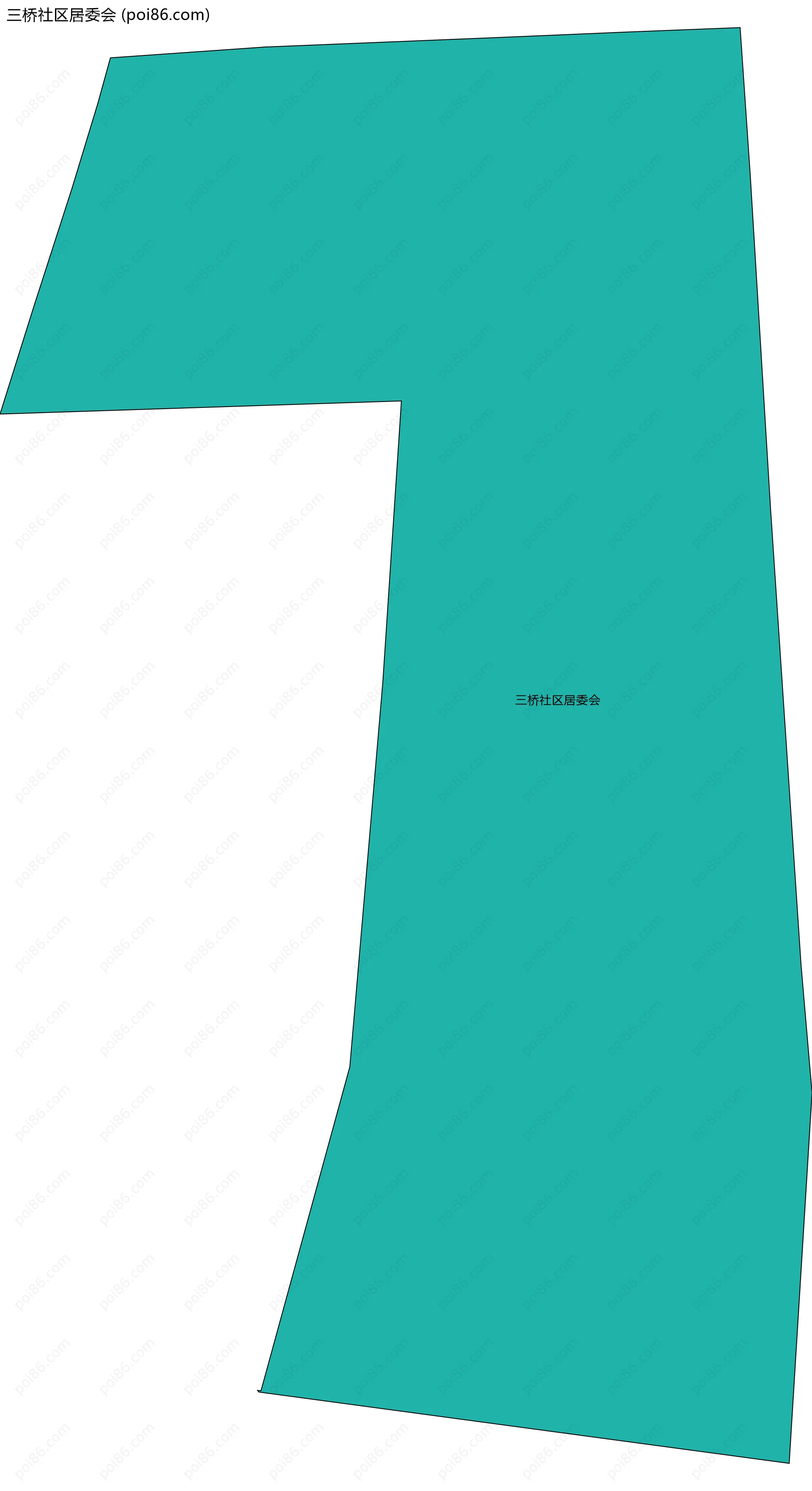 三桥社区居委会边界地图