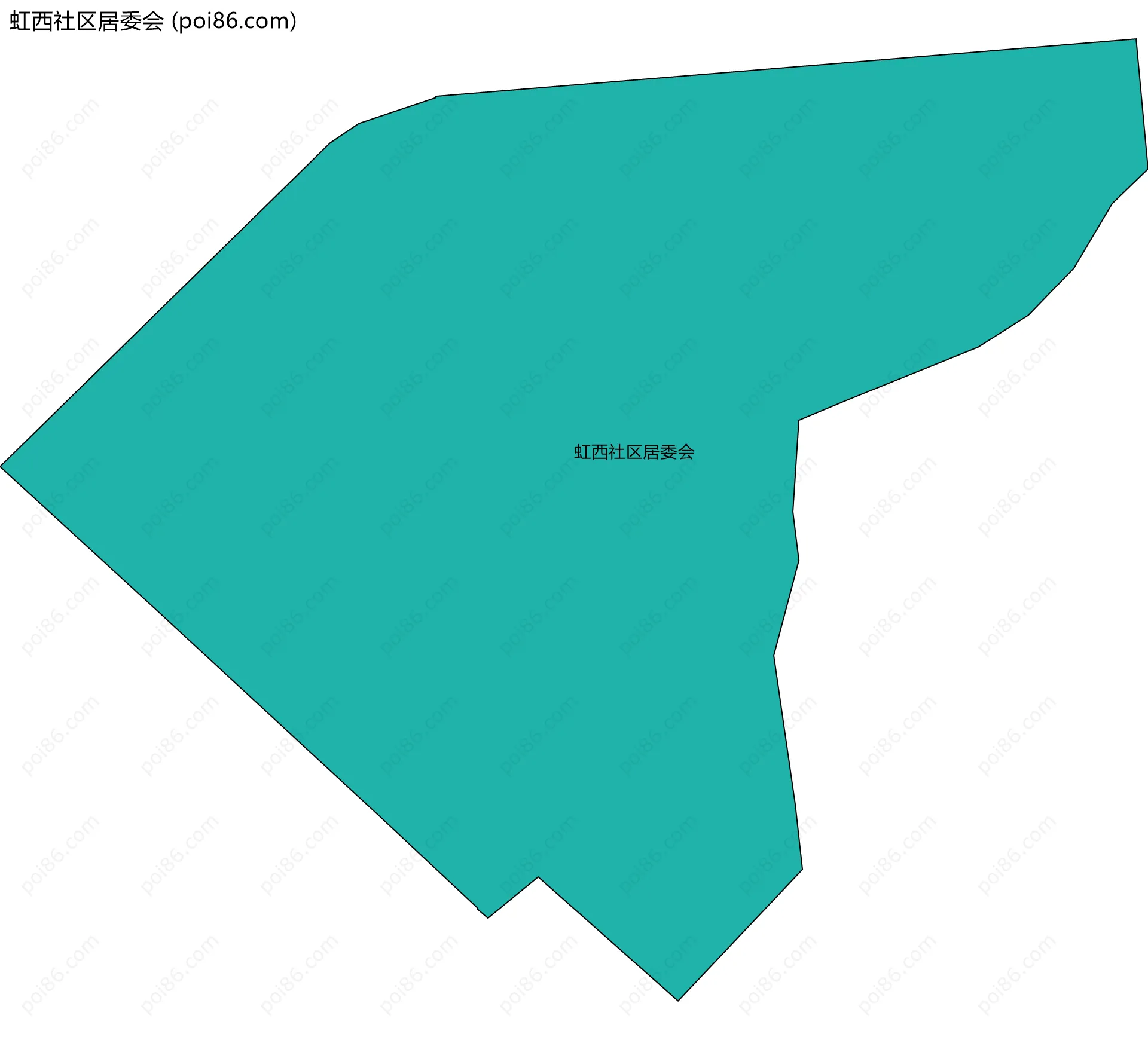 虹西社区居委会边界地图