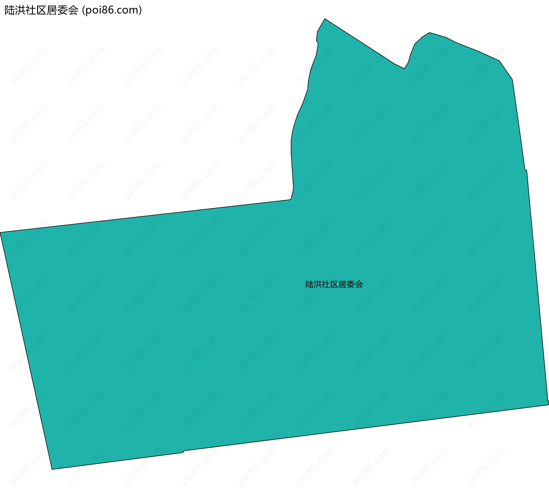 陆洪社区居委会边界地图
