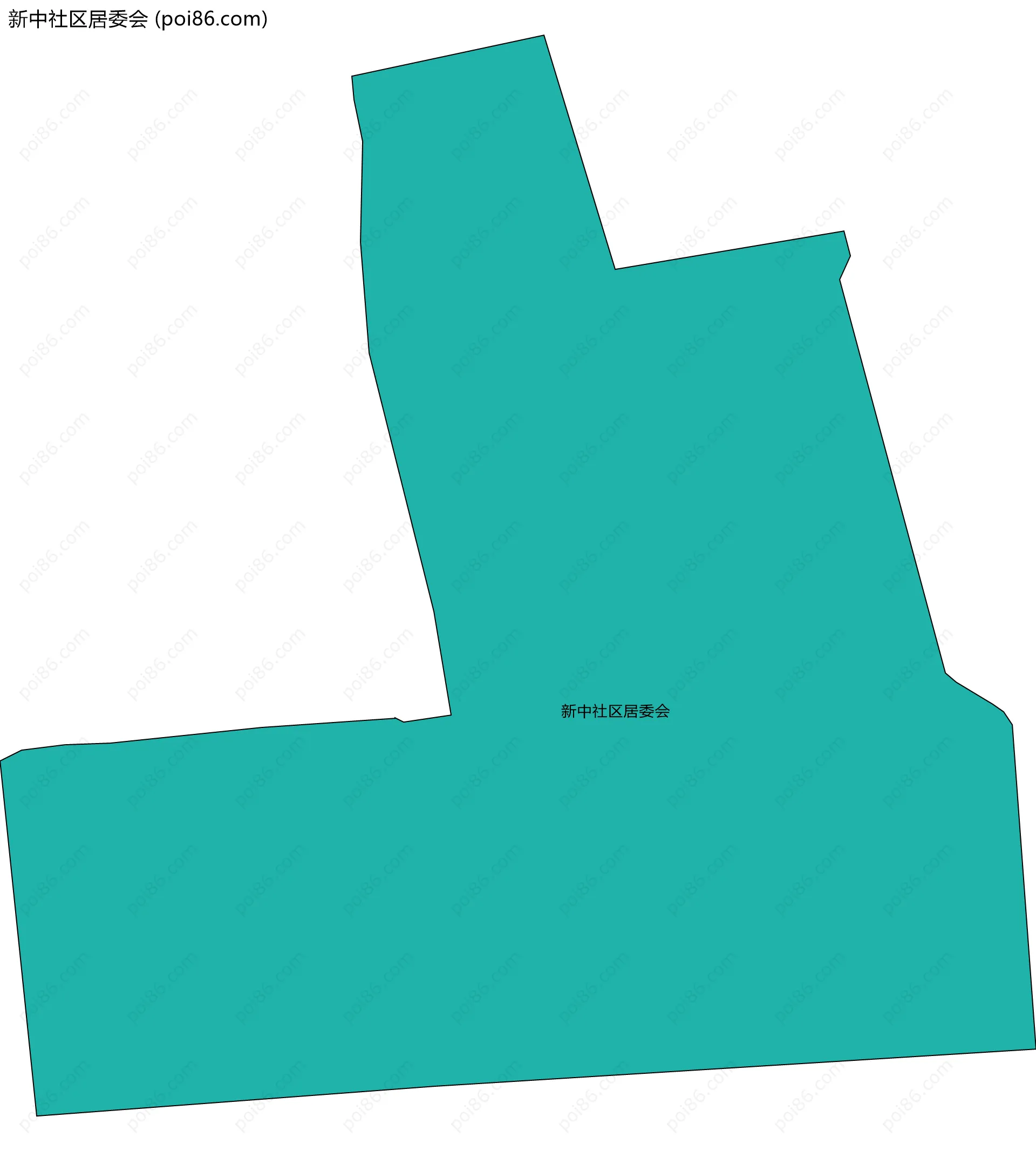 新中社区居委会边界地图