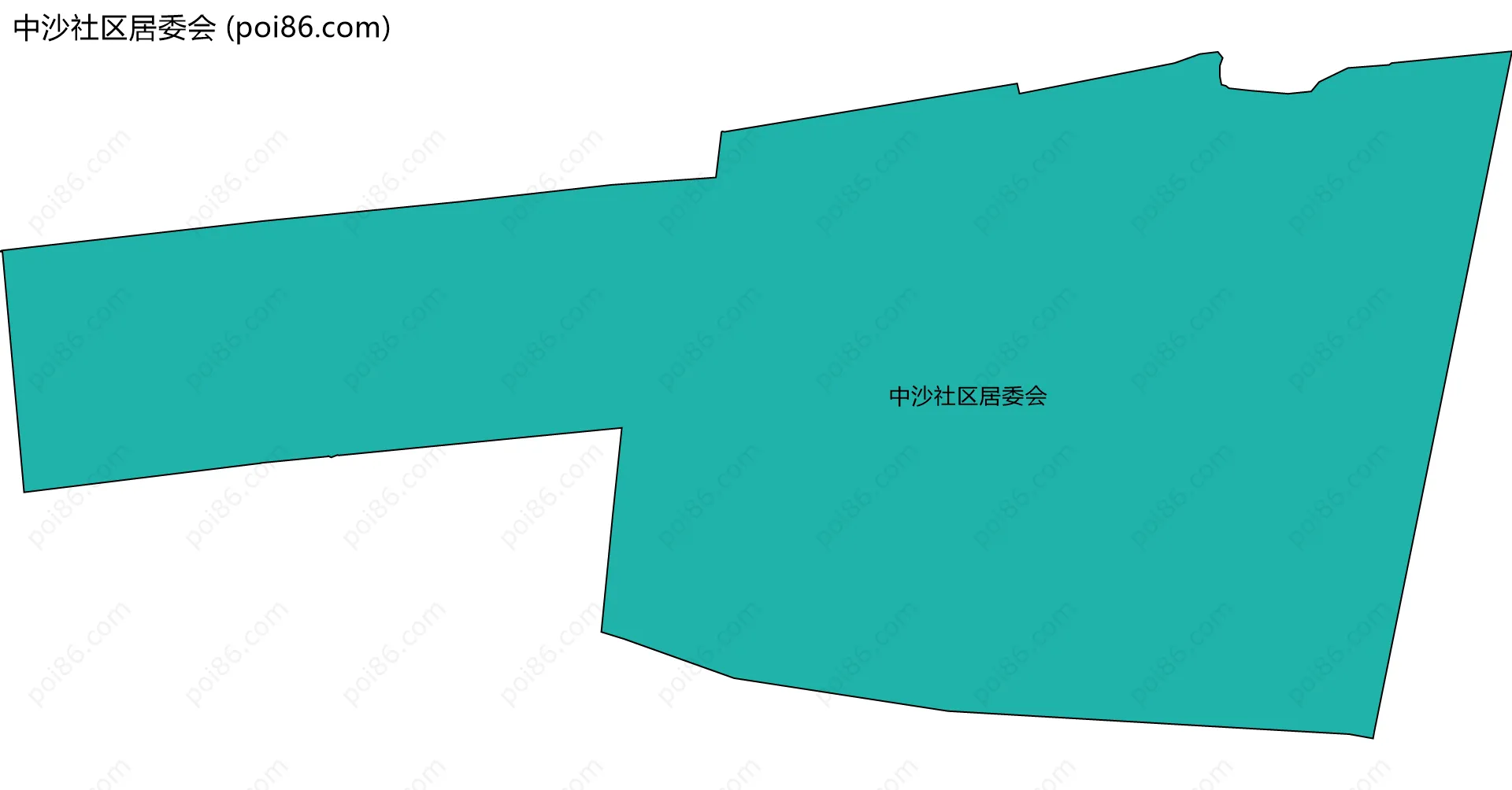 中沙社区居委会边界地图