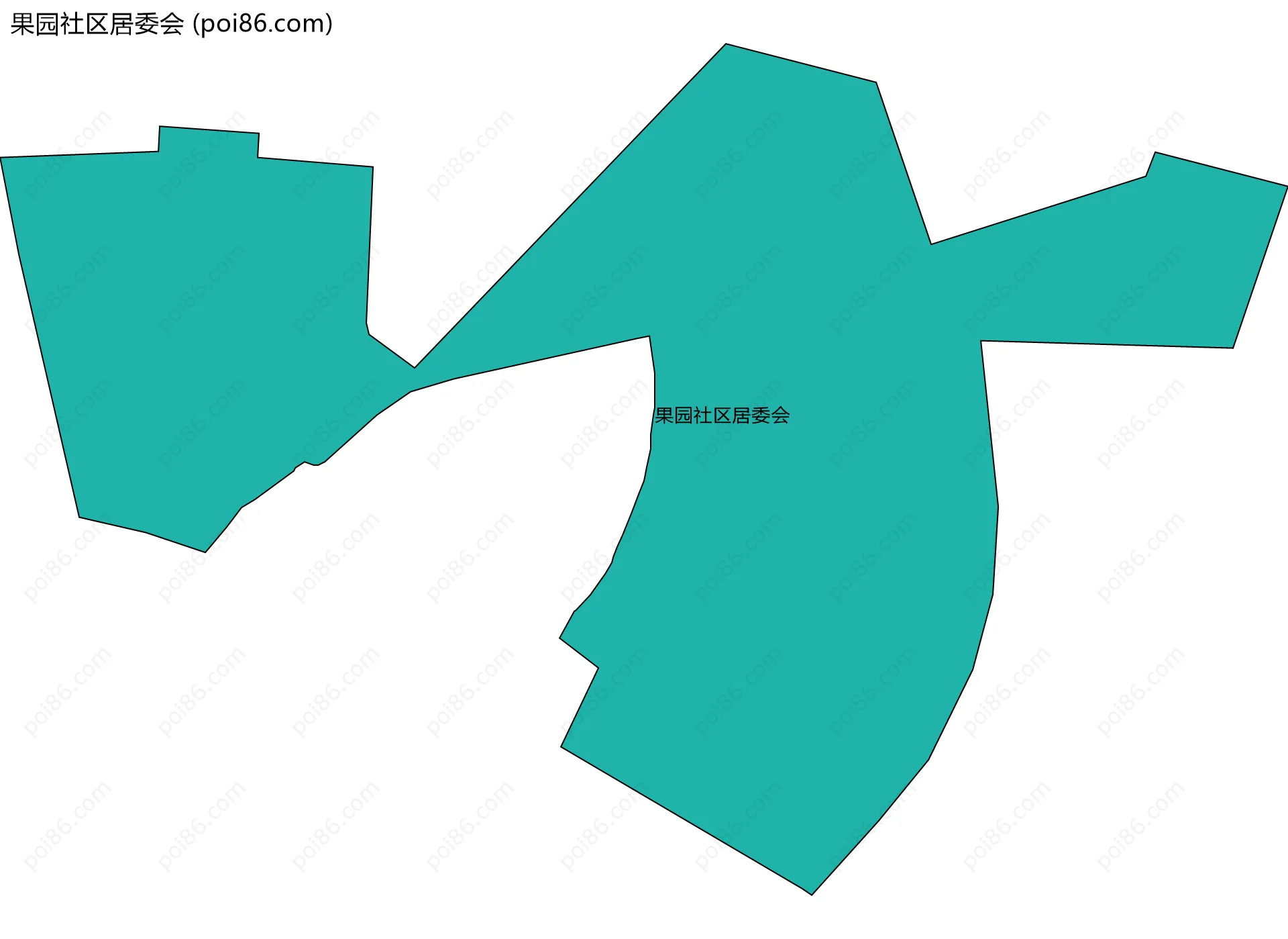 果园社区居委会边界地图