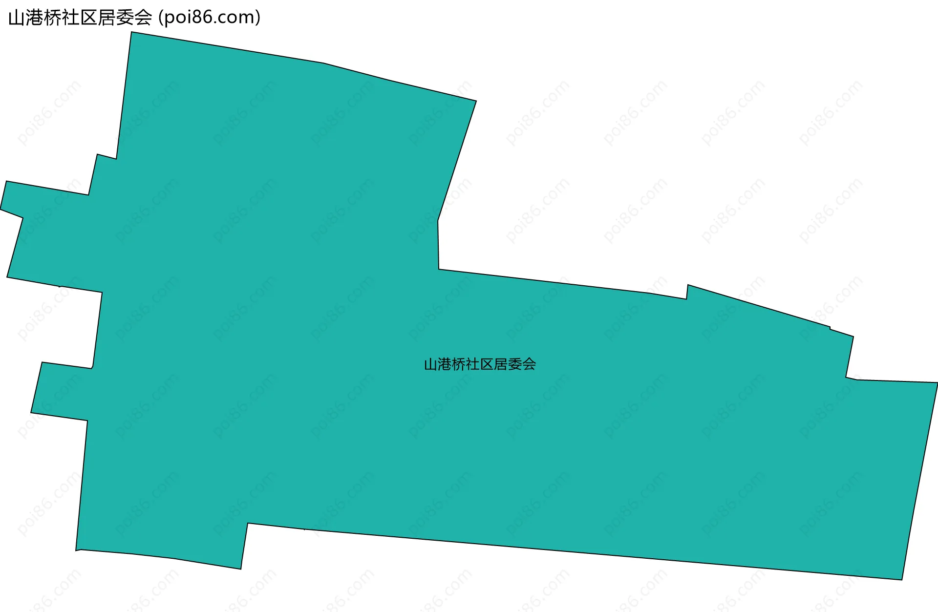 山港桥社区居委会边界地图