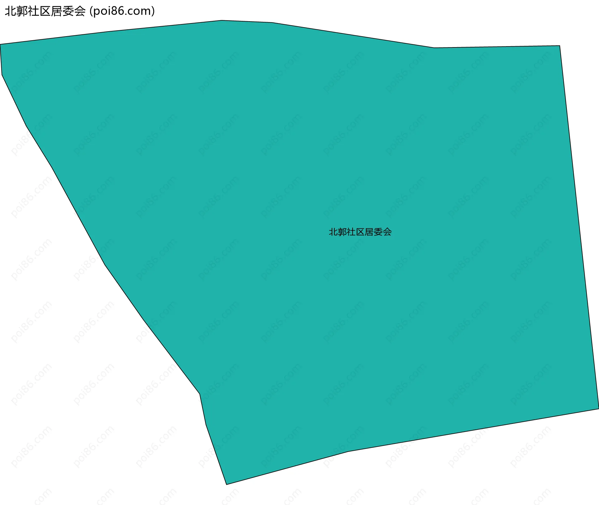 北郭社区居委会边界地图