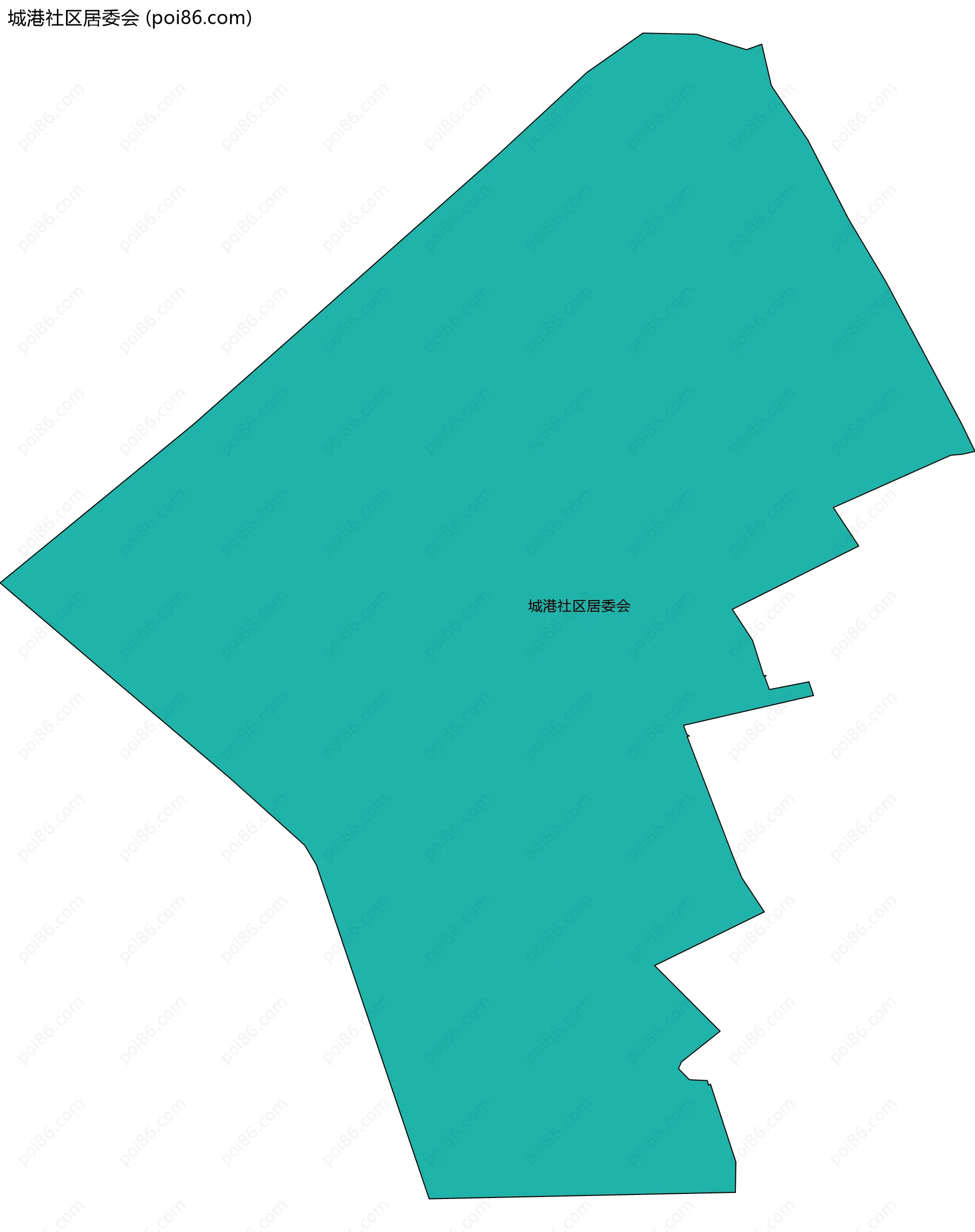 城港社区居委会边界地图