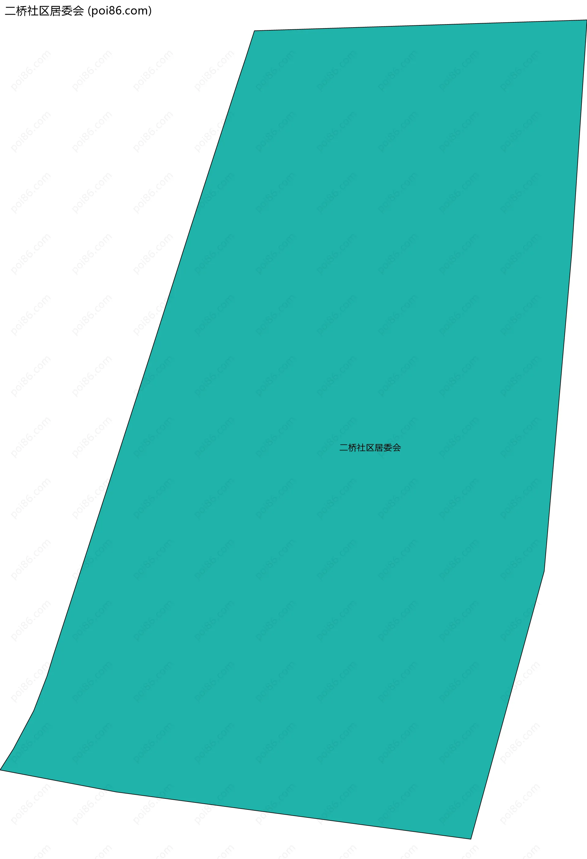 二桥社区居委会边界地图