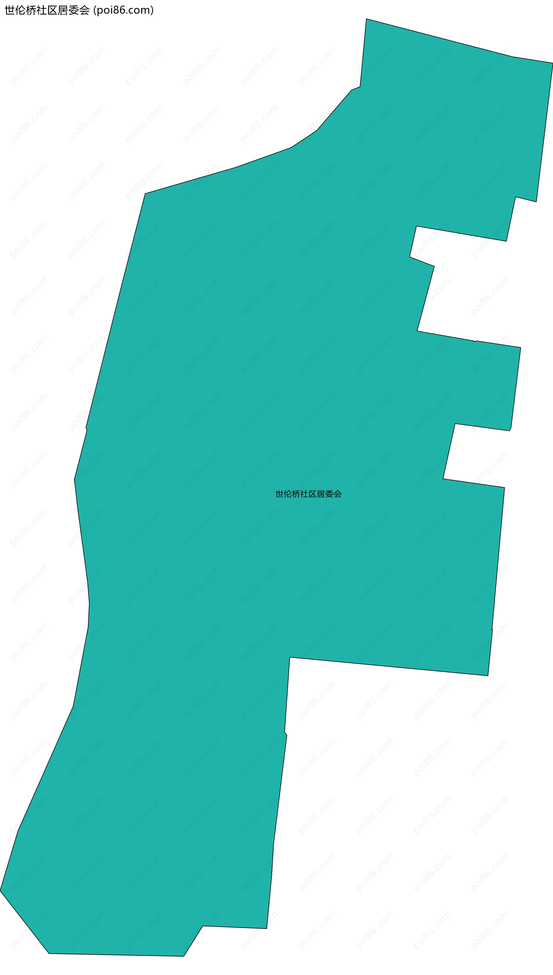 世伦桥社区居委会边界地图