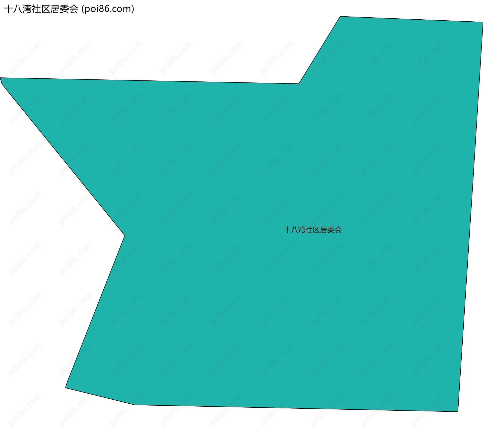 十八湾社区居委会边界地图