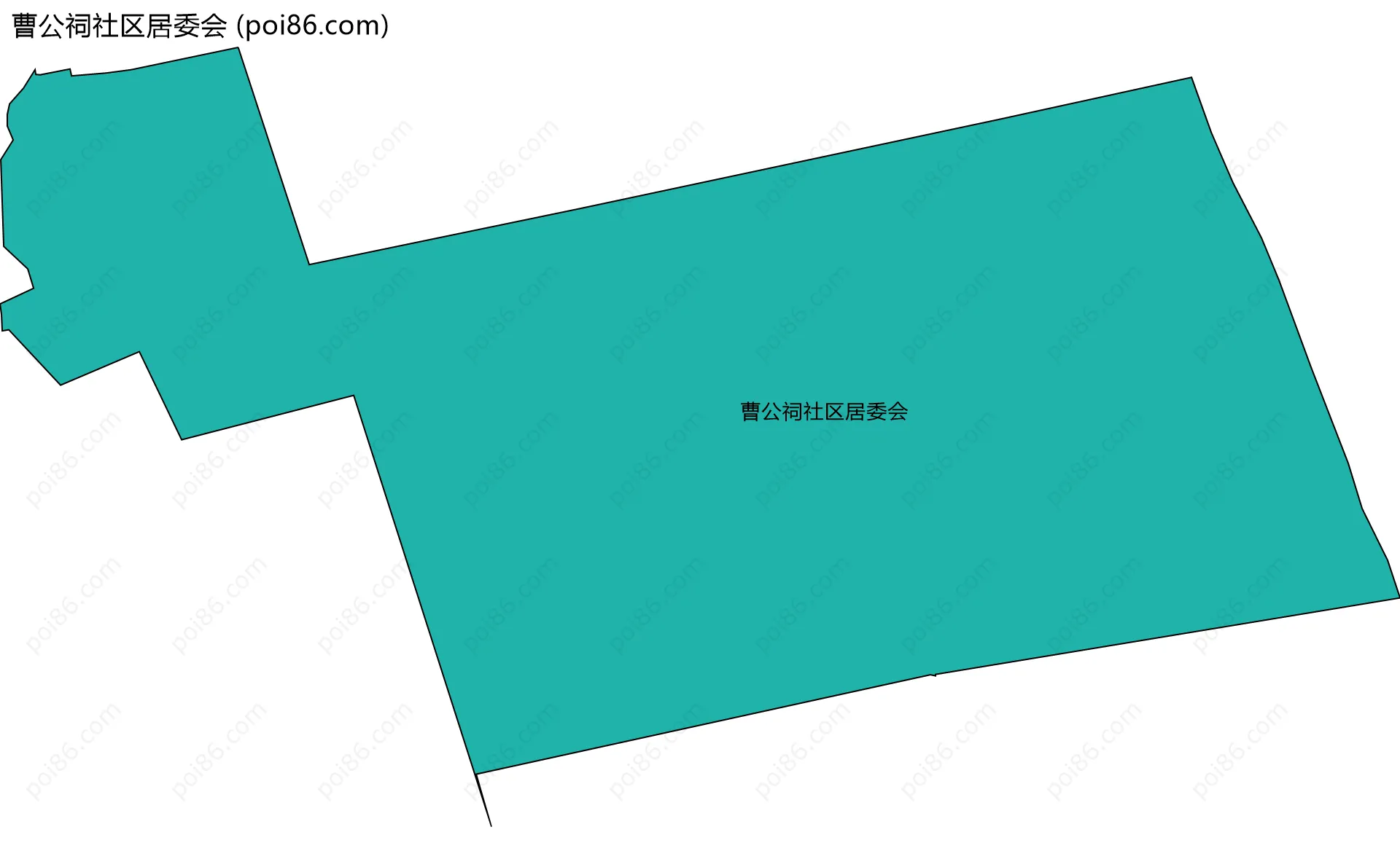 曹公祠社区居委会边界地图