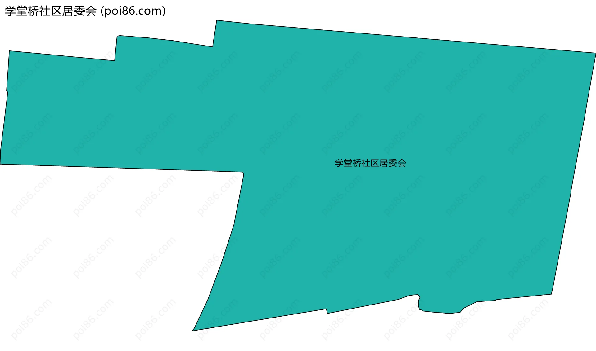 学堂桥社区居委会边界地图