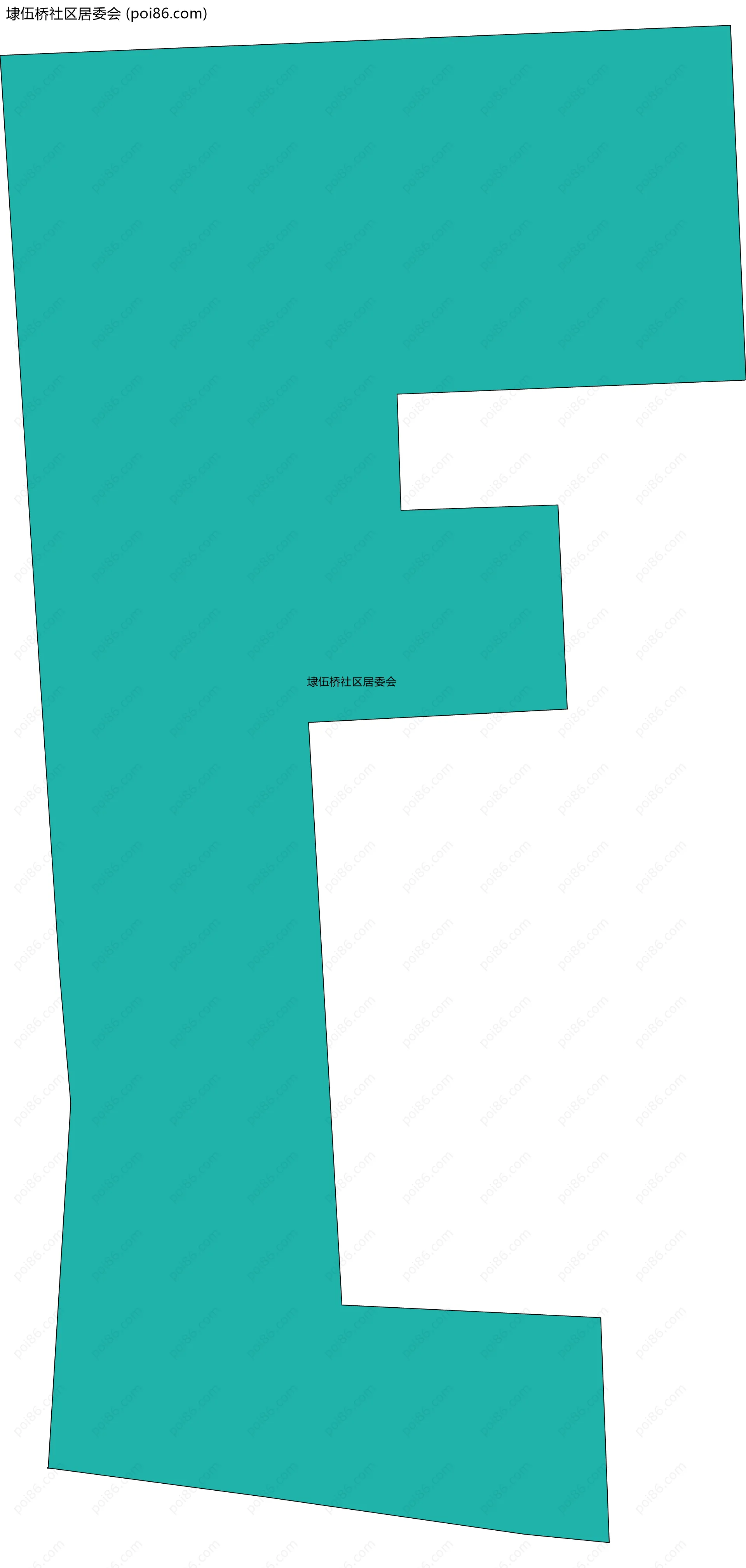 埭伍桥社区居委会边界地图