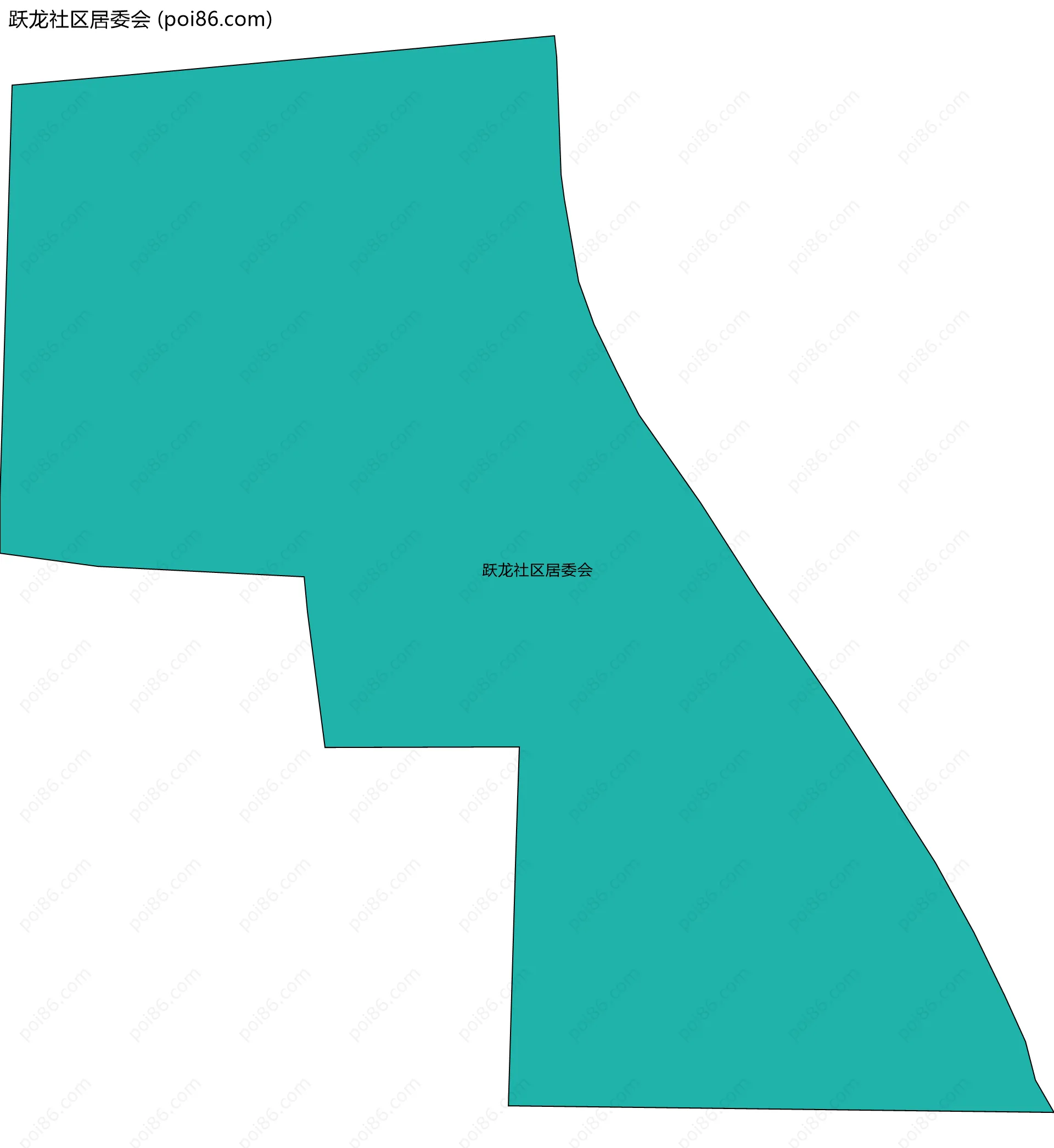 跃龙社区居委会边界地图