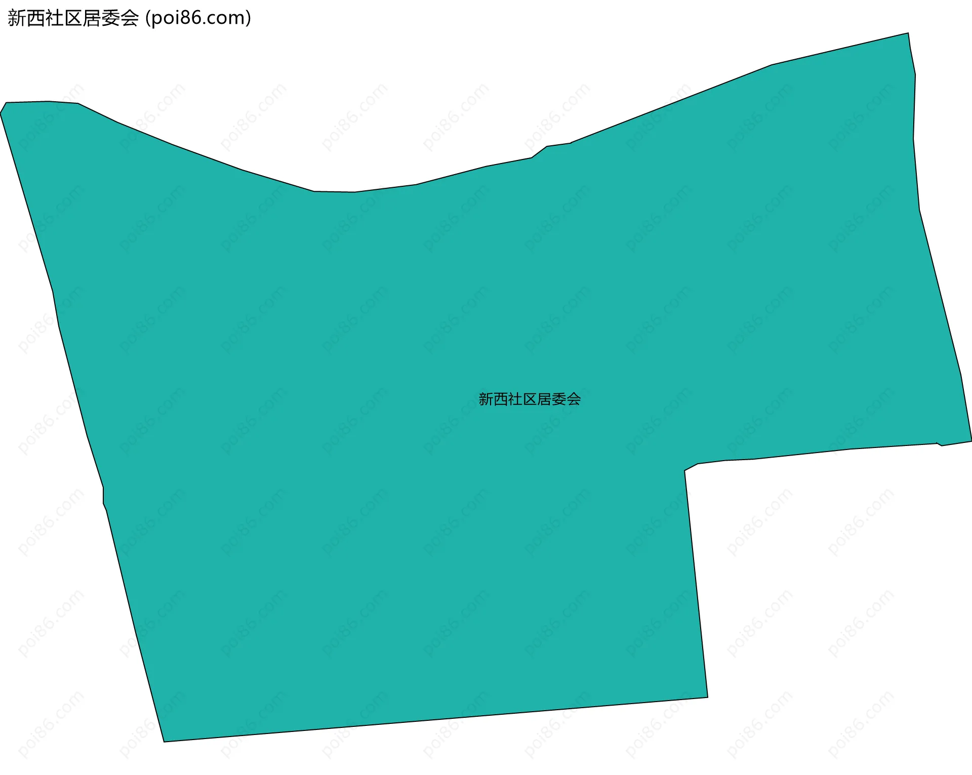 新西社区居委会边界地图