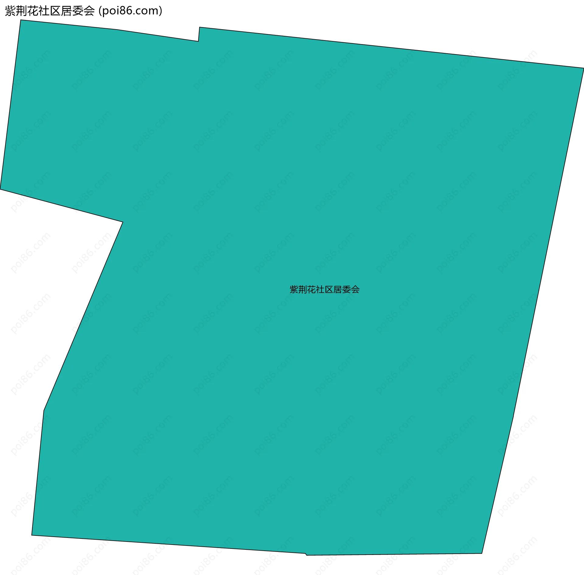 紫荆花社区居委会边界地图