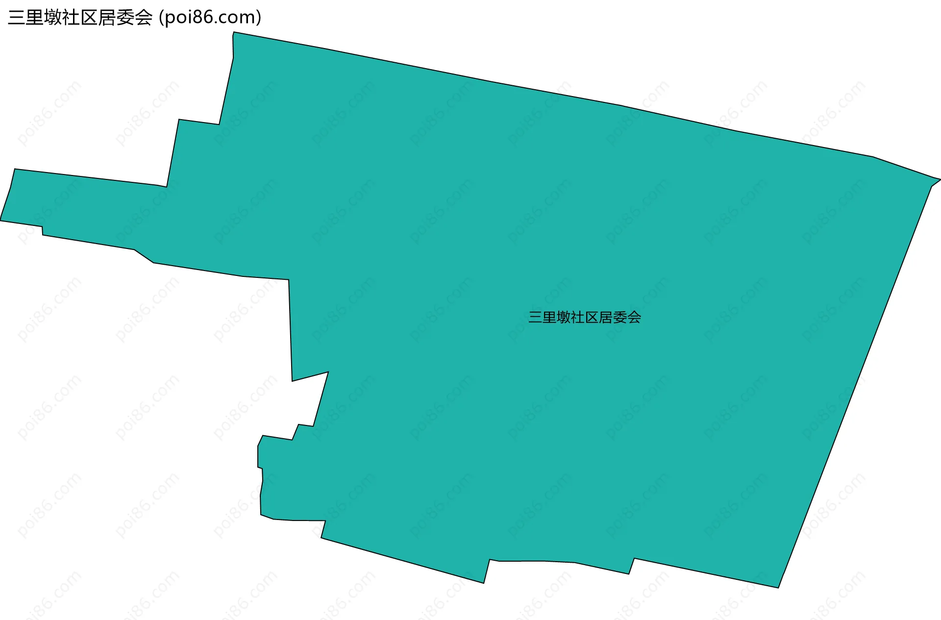 三里墩社区居委会边界地图