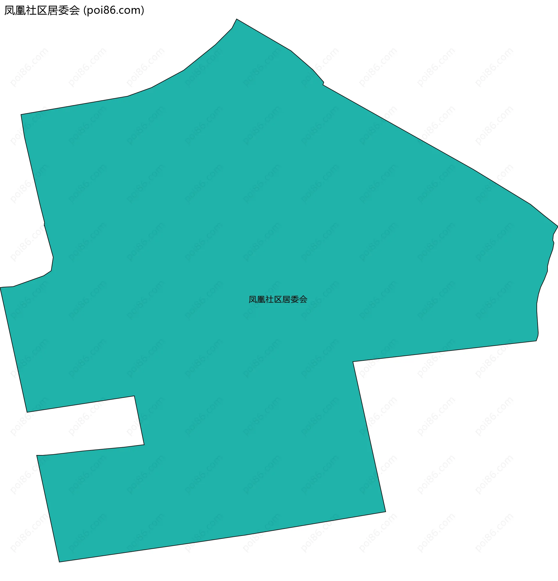 凤凰社区居委会边界地图