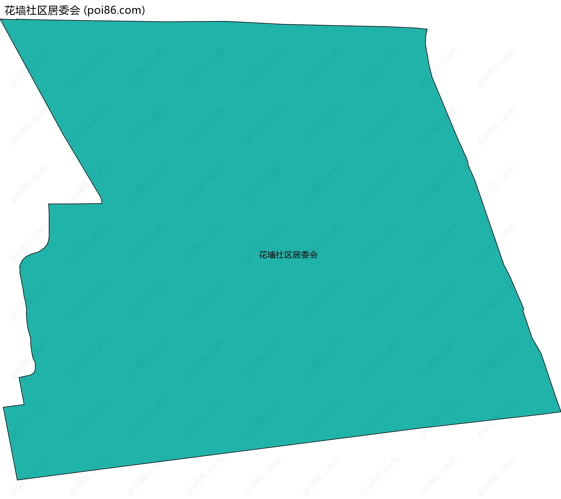 花墙社区居委会边界地图