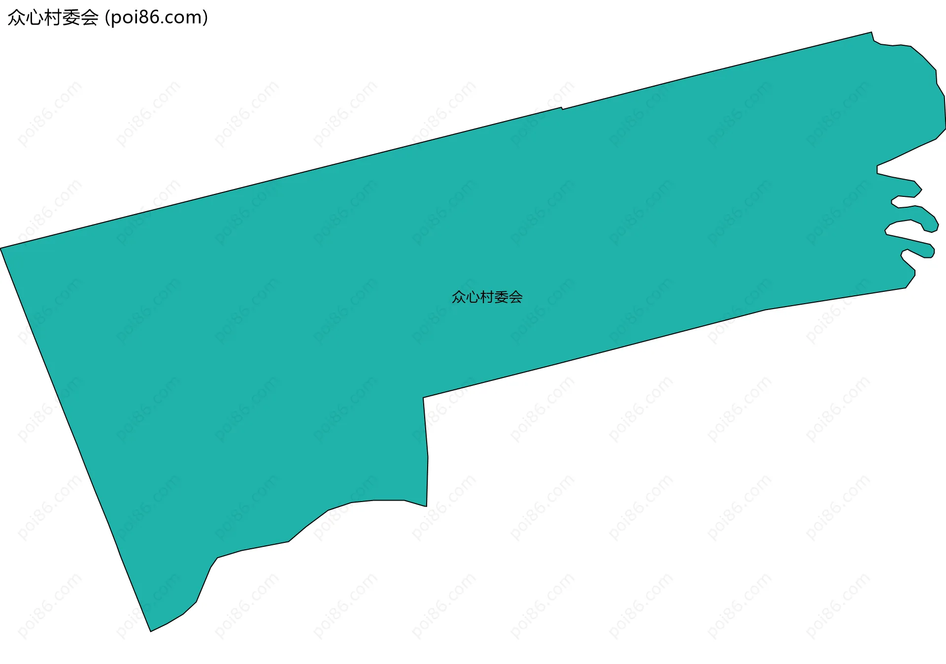 众心村委会边界地图